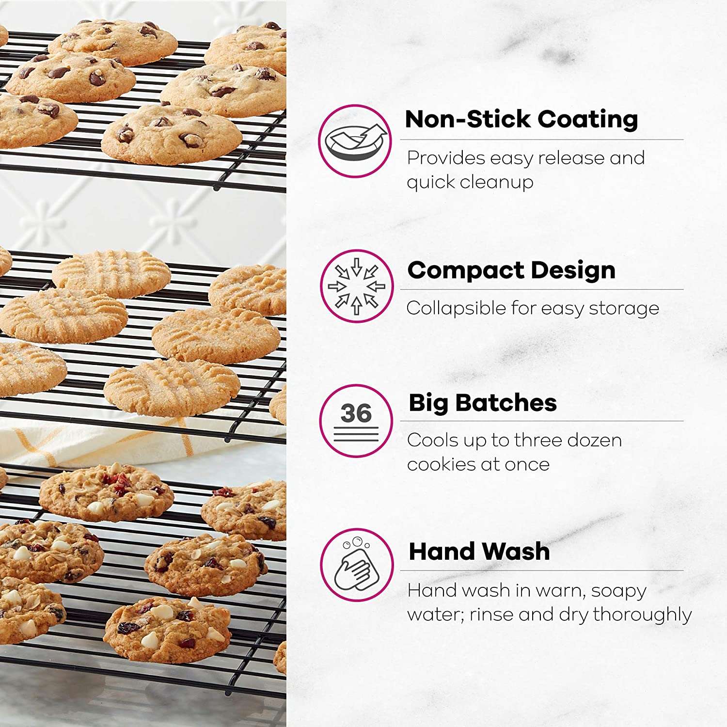 3-Tier Collapsible Cooking and Baking Cooling Rack