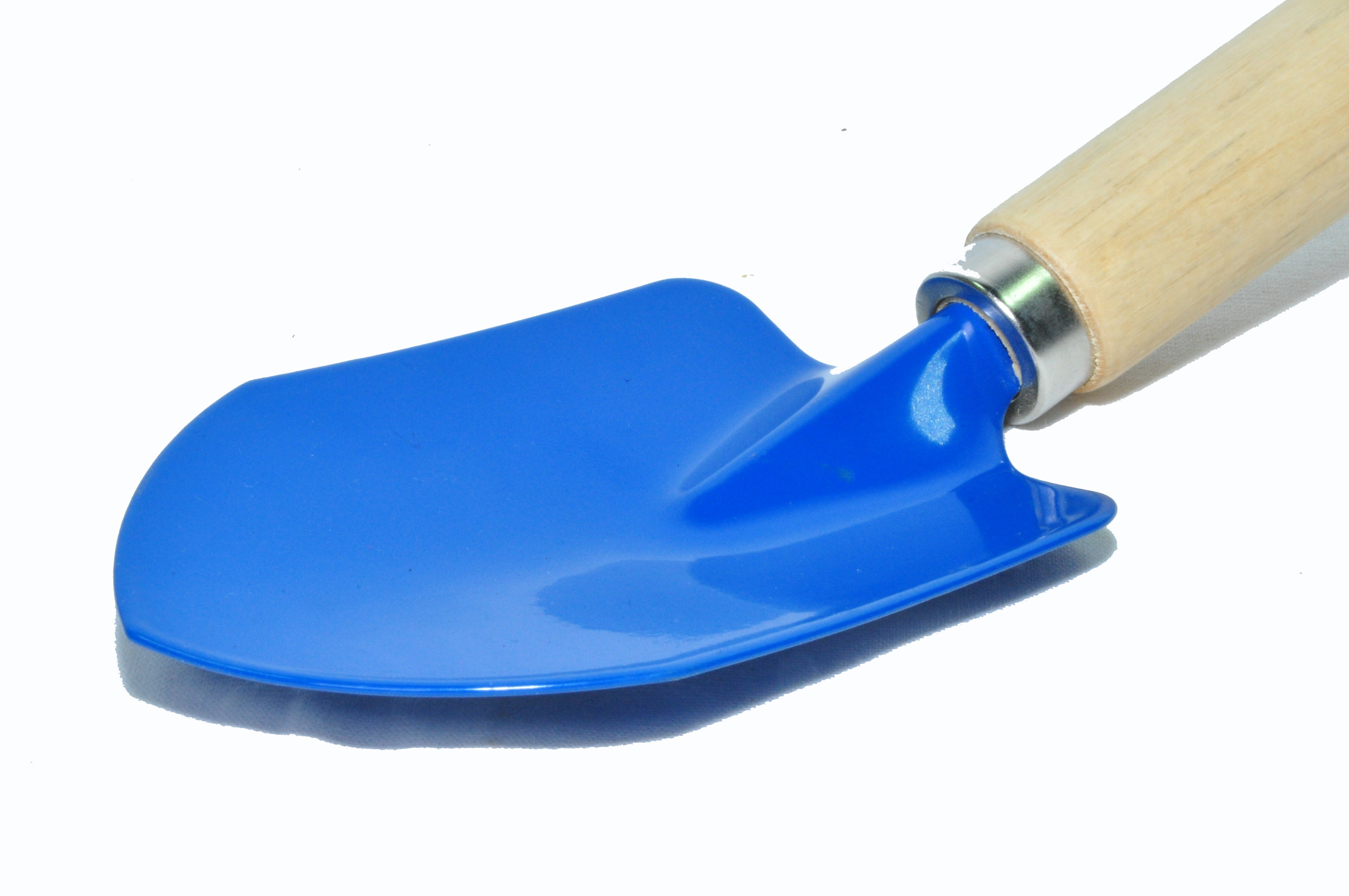 JustForKids Kids Garden Tools Set with Tote: This striped gardening tote with green handles is perfect for young gardeners. It conveniently holds essential tools such as a red rake, a green shovel, and a blue spade in its pockets.