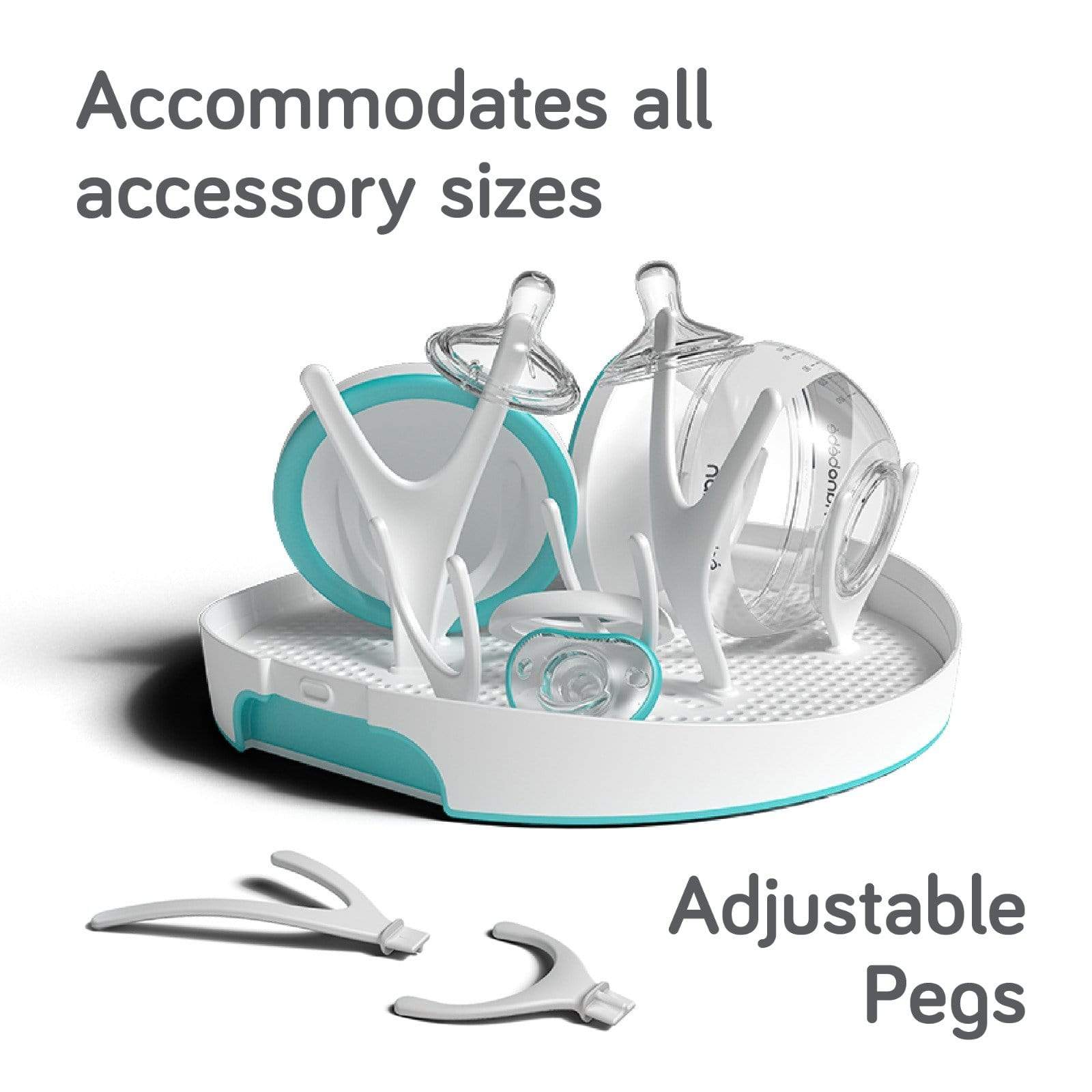 The Microwave Steam Sterilizer is designed with a transparent dome cover and tree-like stands on a perforated base to ensure your baby bottles remain germ-free.