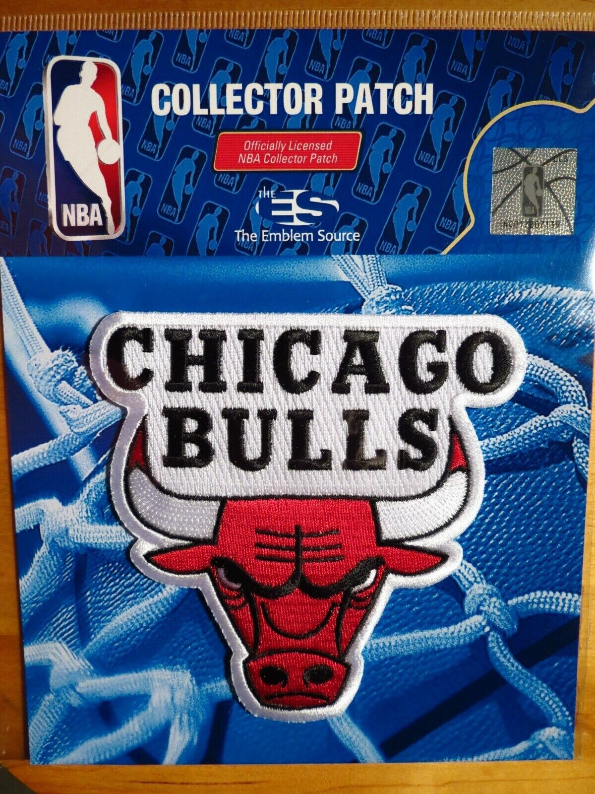 Chicago Bulls NBA Official Licensed Alternative Team Logo Iron Sewn On Patch in packaging featuring NBA and Emblem Source logos. Experience fast shipping and secure payments for this brand new product.