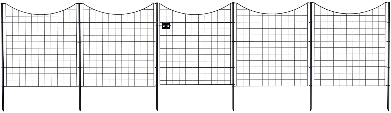 Black Metal Garden Fence Bundle