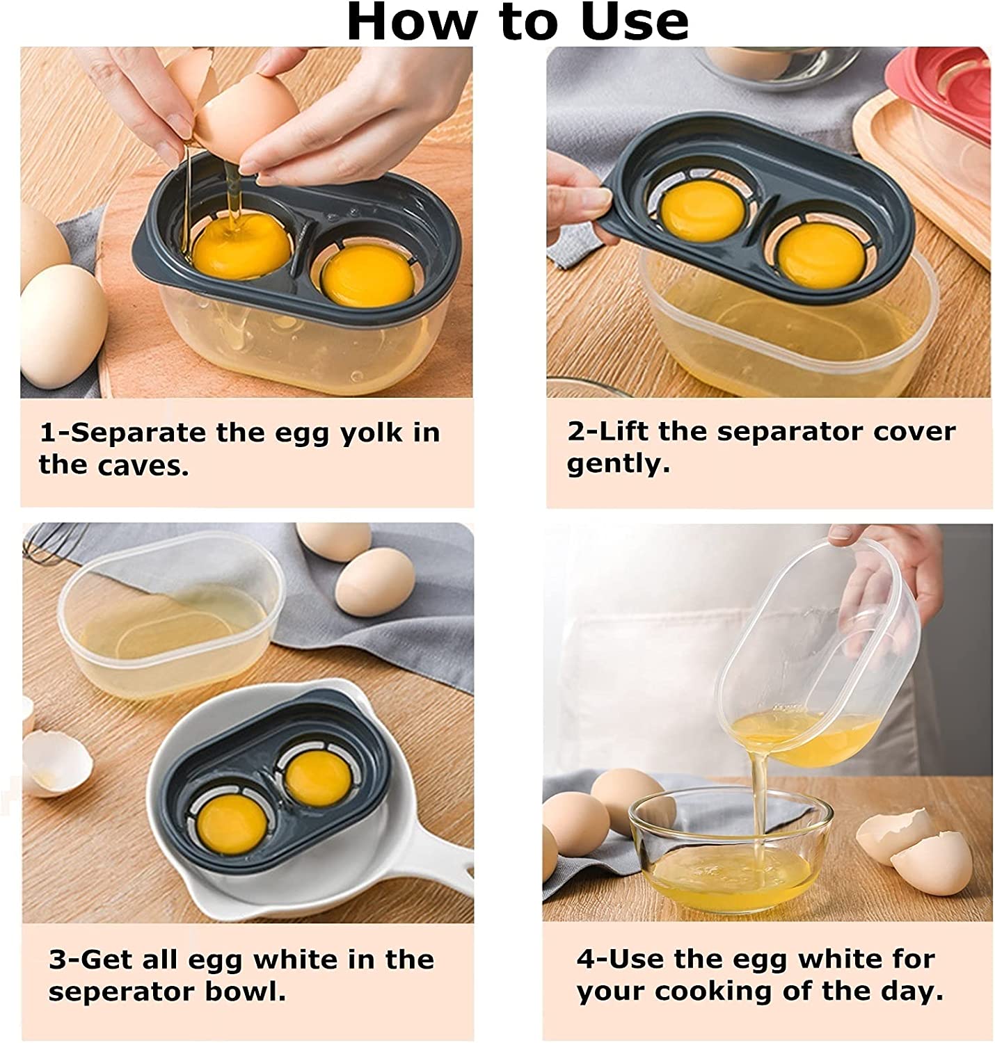 Egg Separator with Storage Bowl