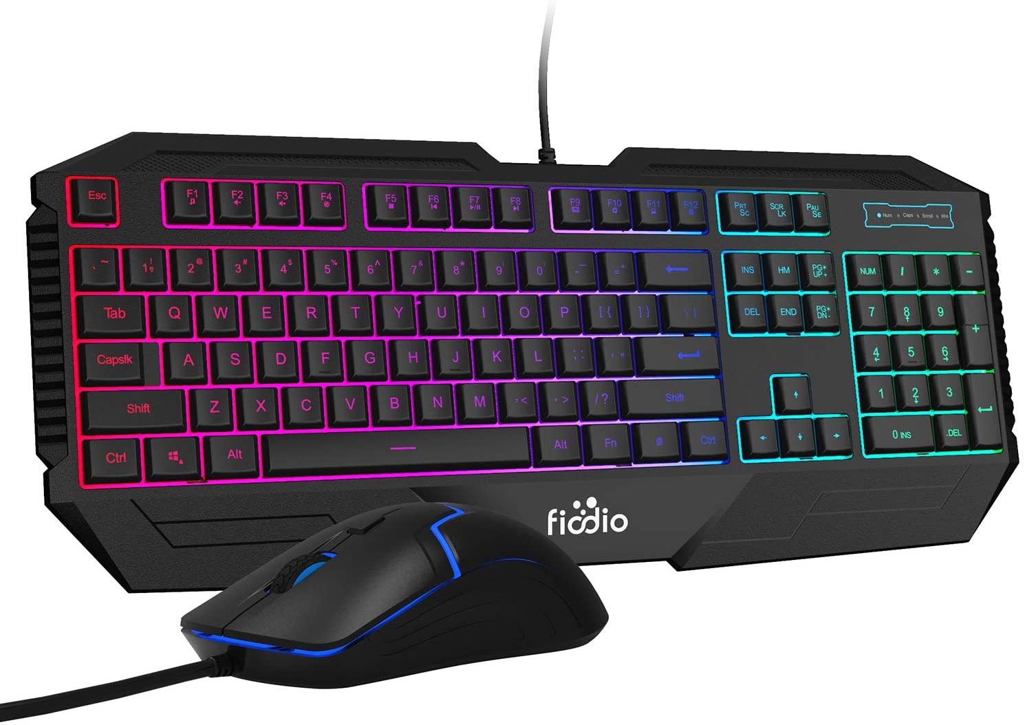 Rainbow Wired Gaming Computer Keyboard and Mouse Combo