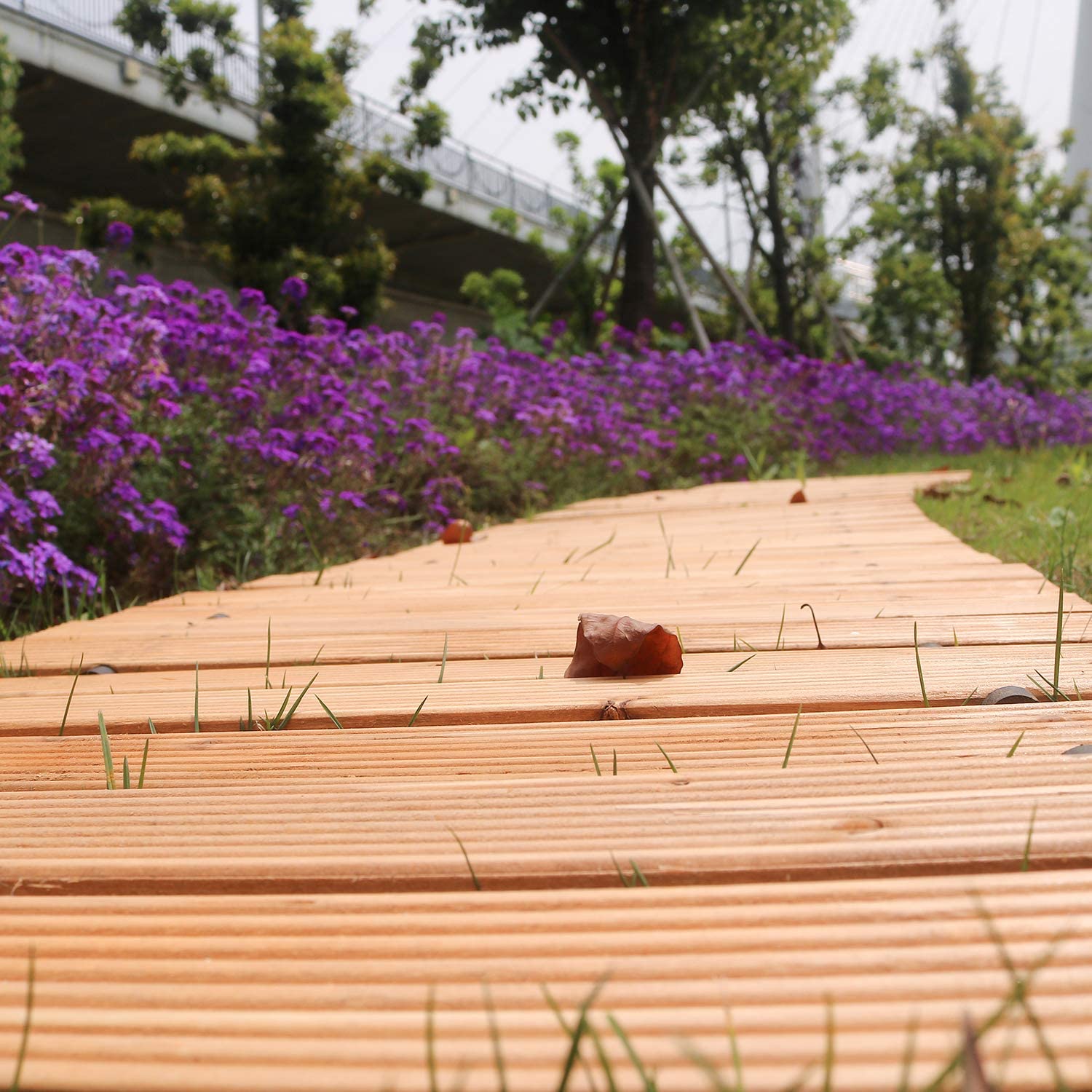 Wooden Garden Pathway Weather-Resistant