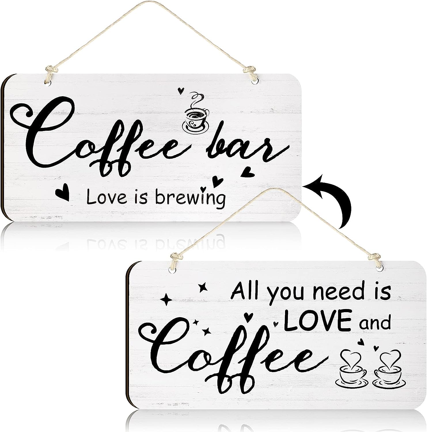Rustic Wood Coffee Sign