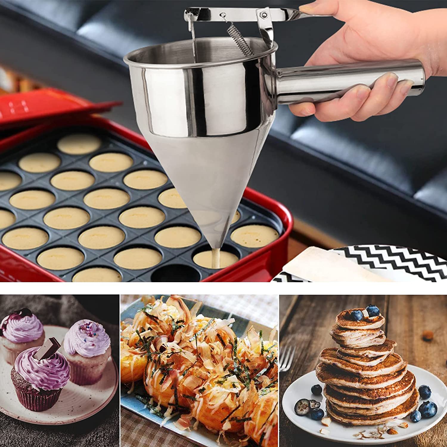 Pancake Batter Dispenser with Stand