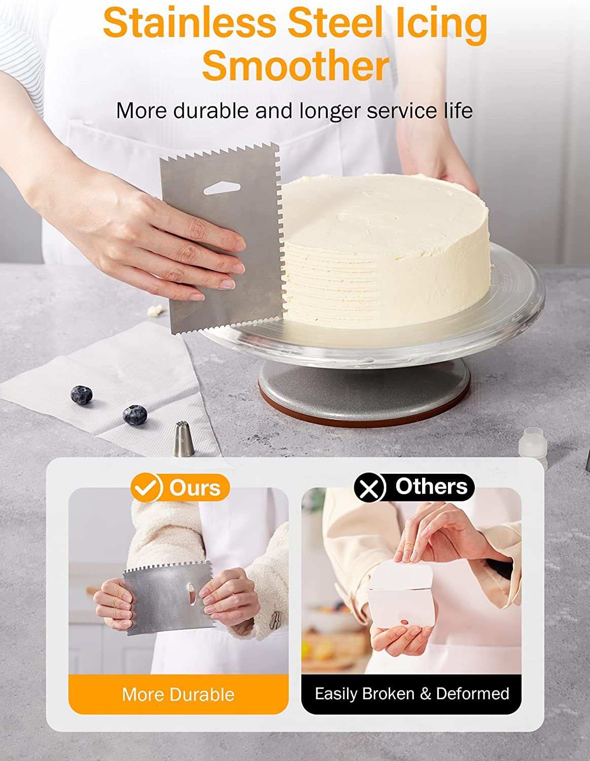 Turntable Cake Decorating Kit Supplies