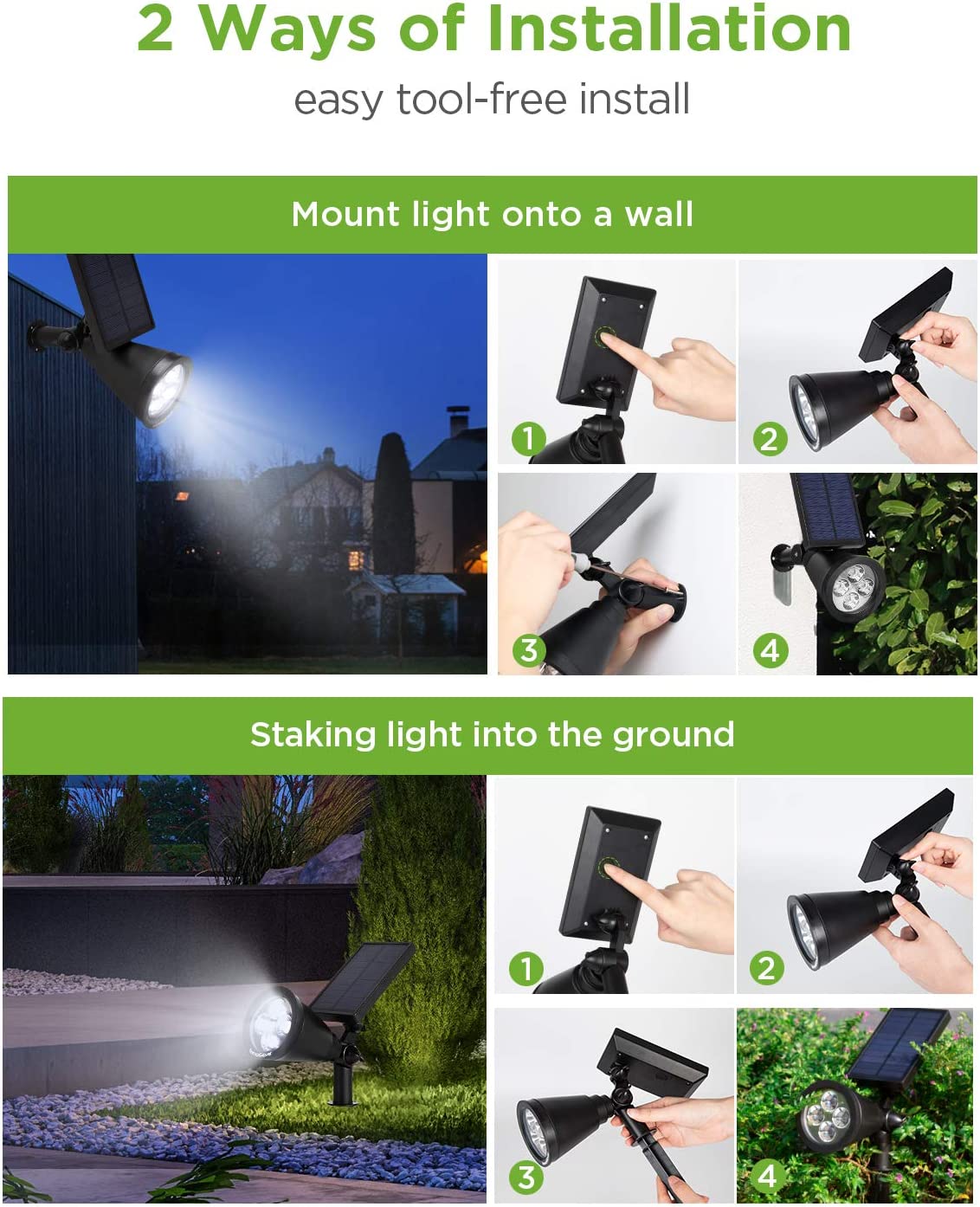 Outdoor Waterproof Solar Spot Lights