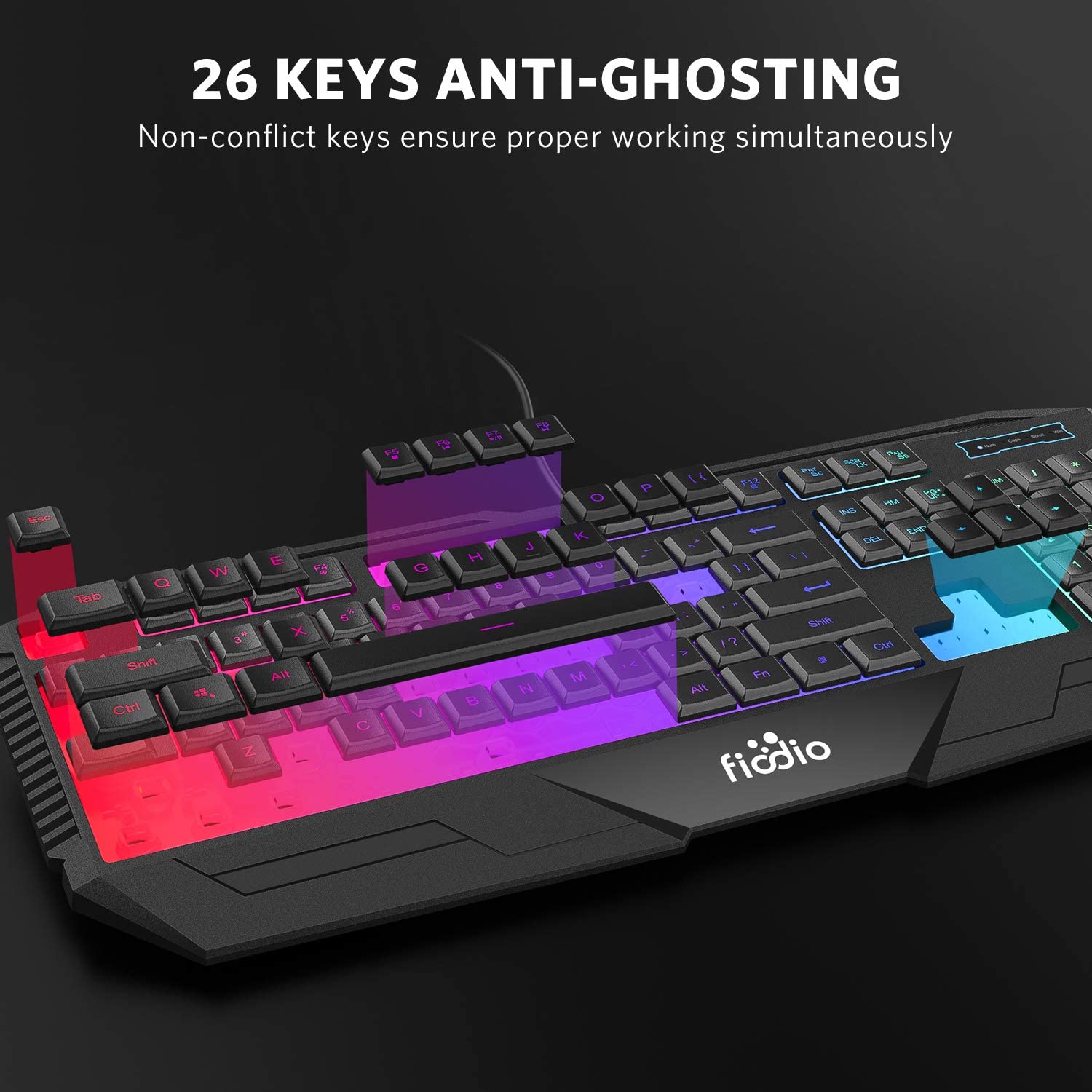 Rainbow Wired Gaming Computer Keyboard and Mouse Combo