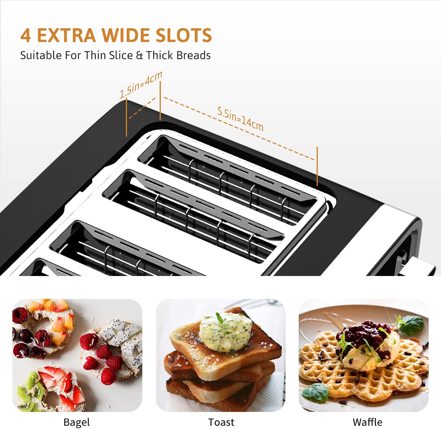 Led Display Touchscreen Bagel Toaster