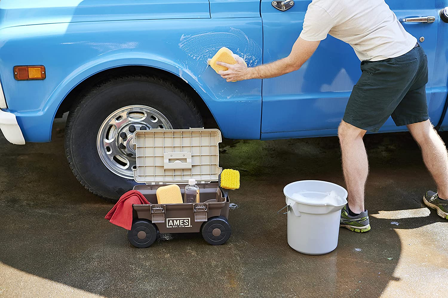 Rolling Lawn & Garden Storage Cart