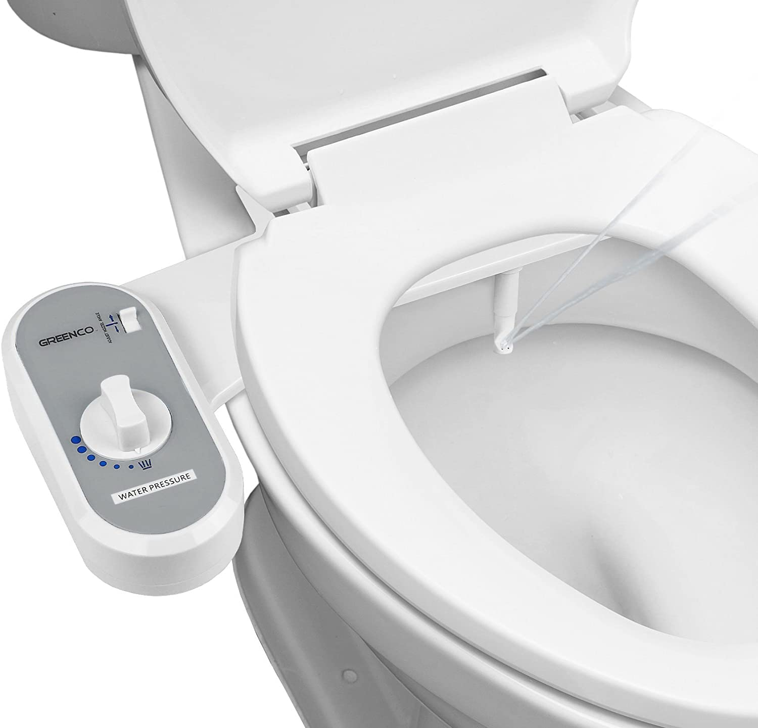 Non-Electric Bidet with Adjustable Fresh Water Jet Spray