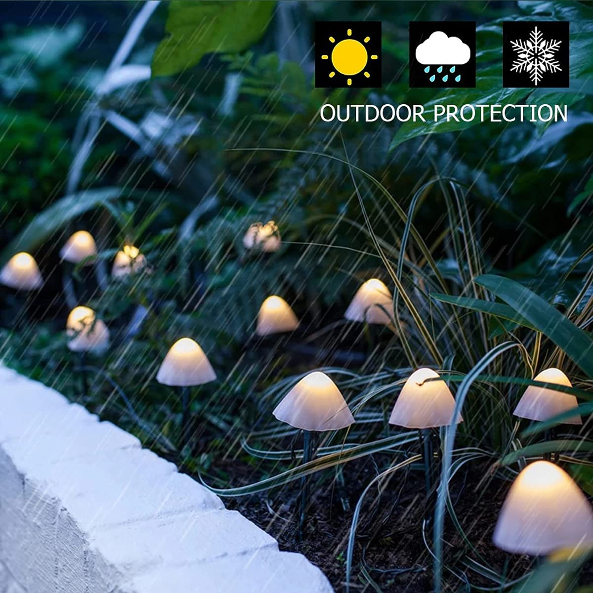 Mini Mushroom Solar Pathway Lights