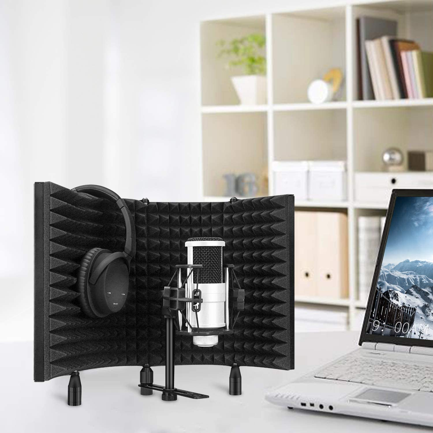 Studio Recording Microphone Isolation Shield
