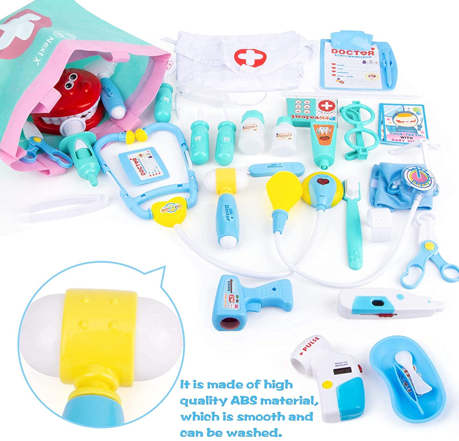 Doctor Kit Play Sets for Kids, 38 Pieces Dentist Toys