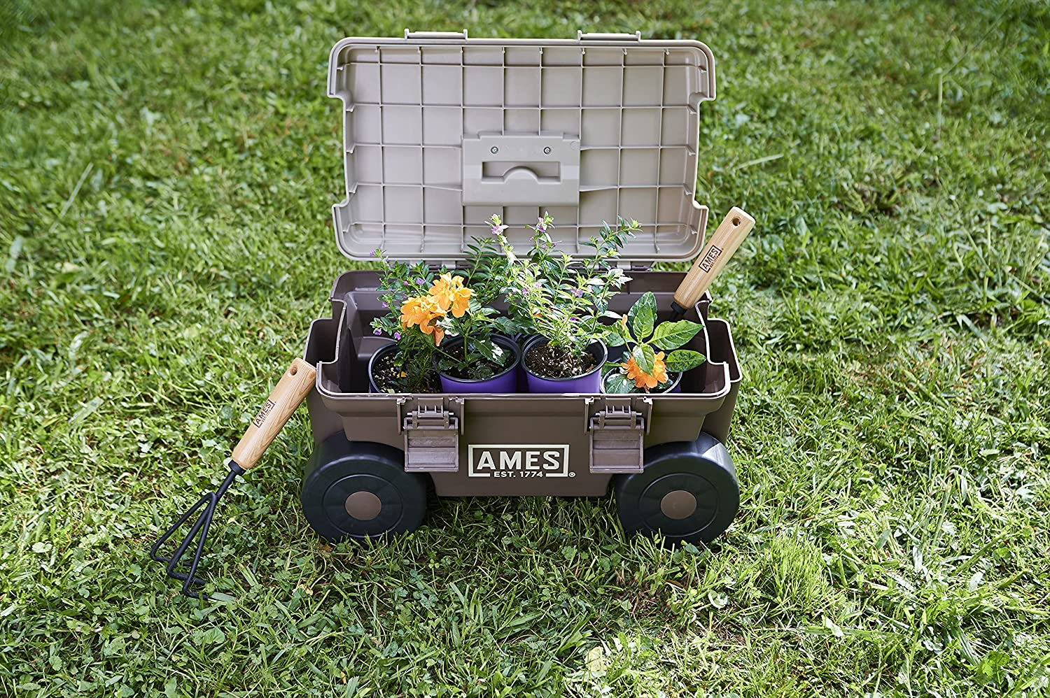 Rolling Lawn & Garden Storage Cart