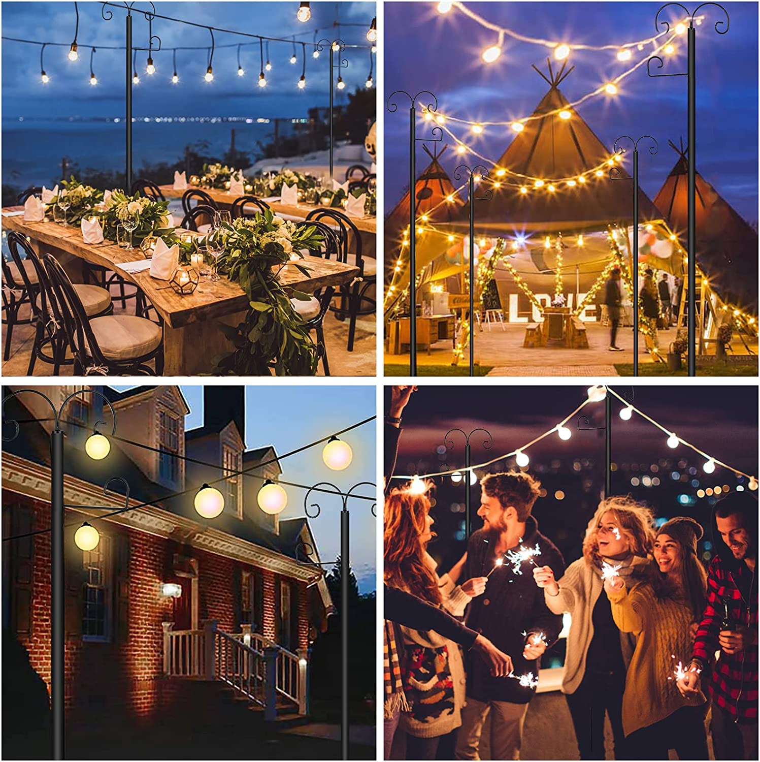 Outdoor Lights Metal Poles