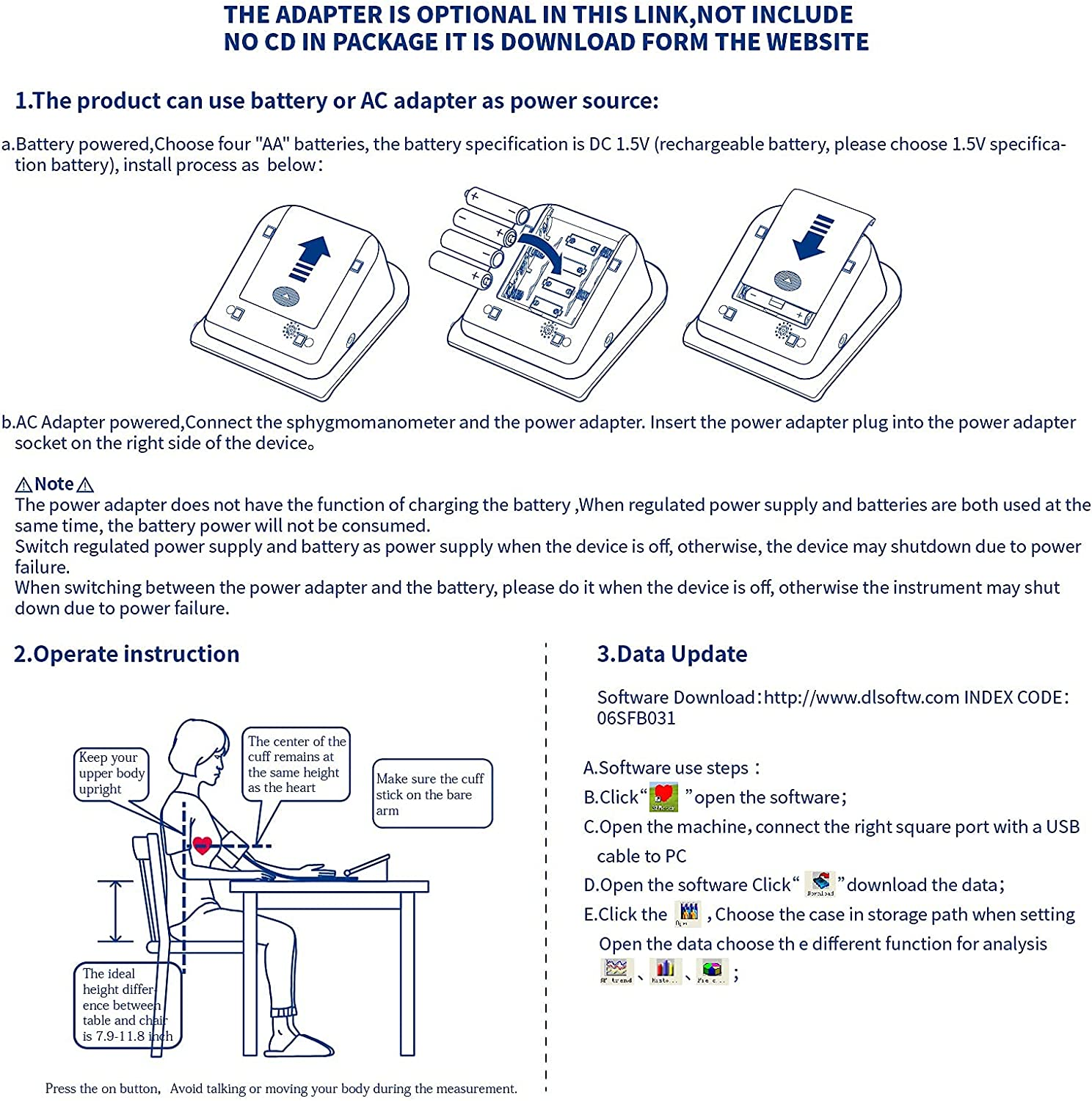 Fully Automatic Upper Arm Blood Pressure Monitor