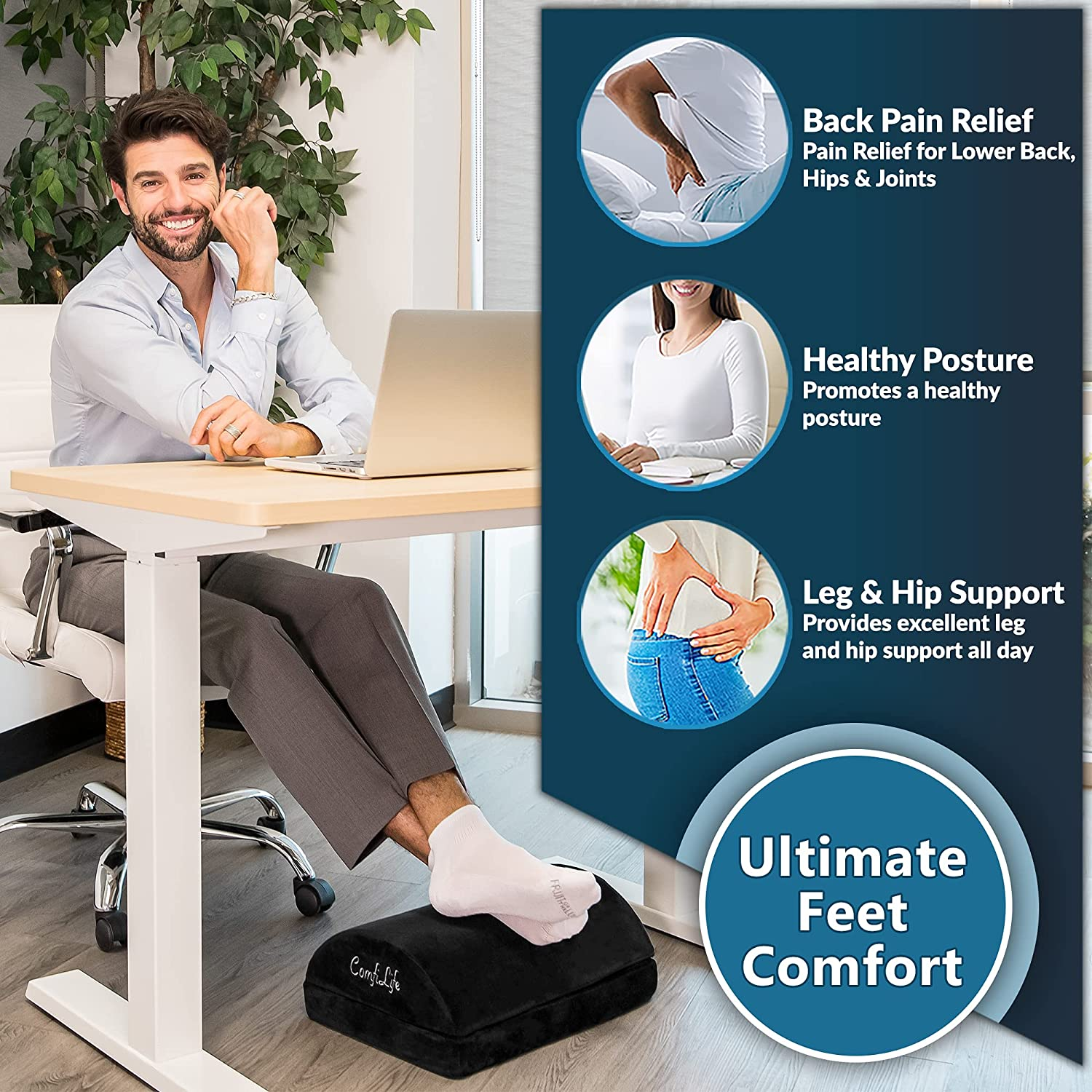 Adjustable Memory Foam Foot Rest