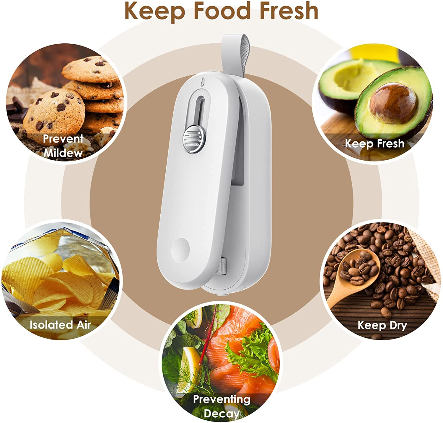 Portable Handheld Vacuum Bag Resealer