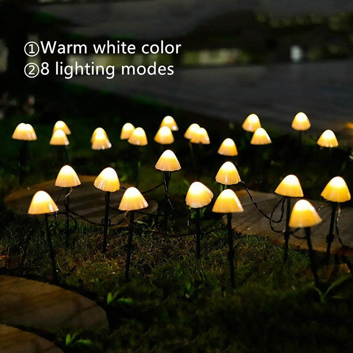 Mini Mushroom Solar Pathway Lights