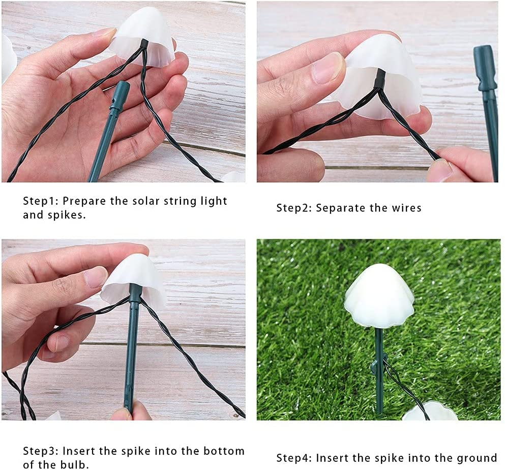 Mini Mushroom Solar Pathway Lights