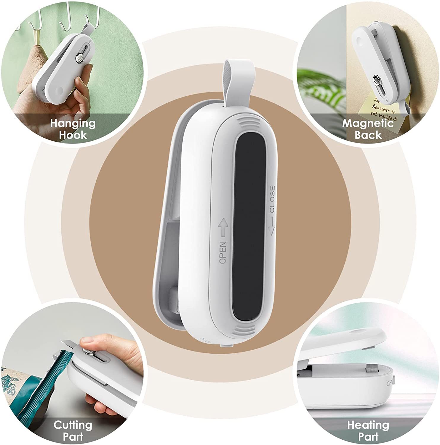 Portable Handheld Vacuum Bag Resealer