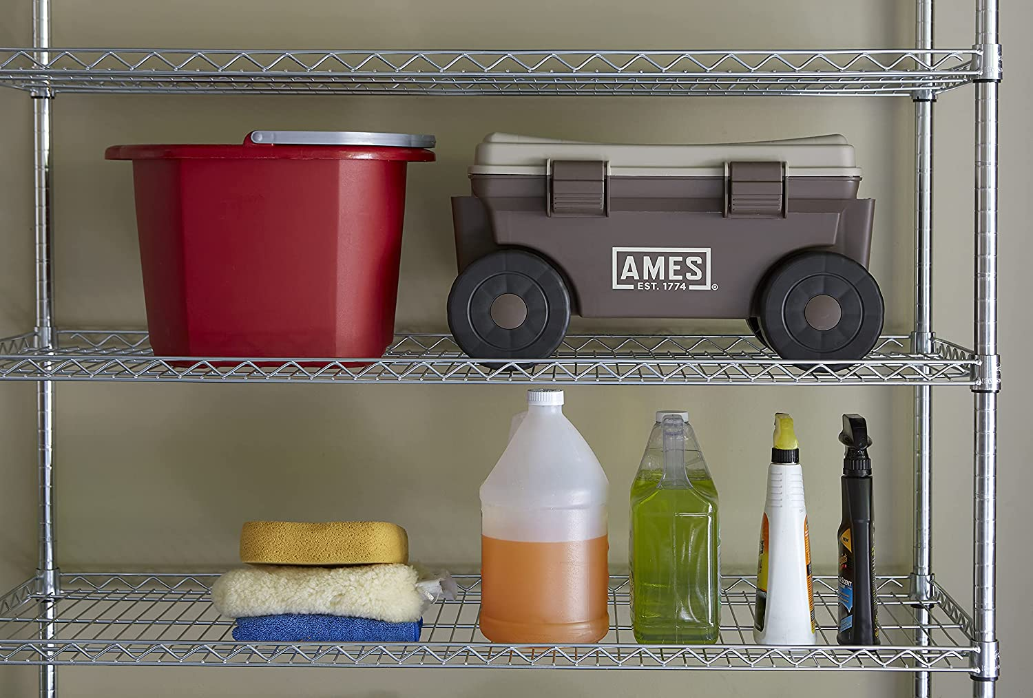 Rolling Lawn & Garden Storage Cart