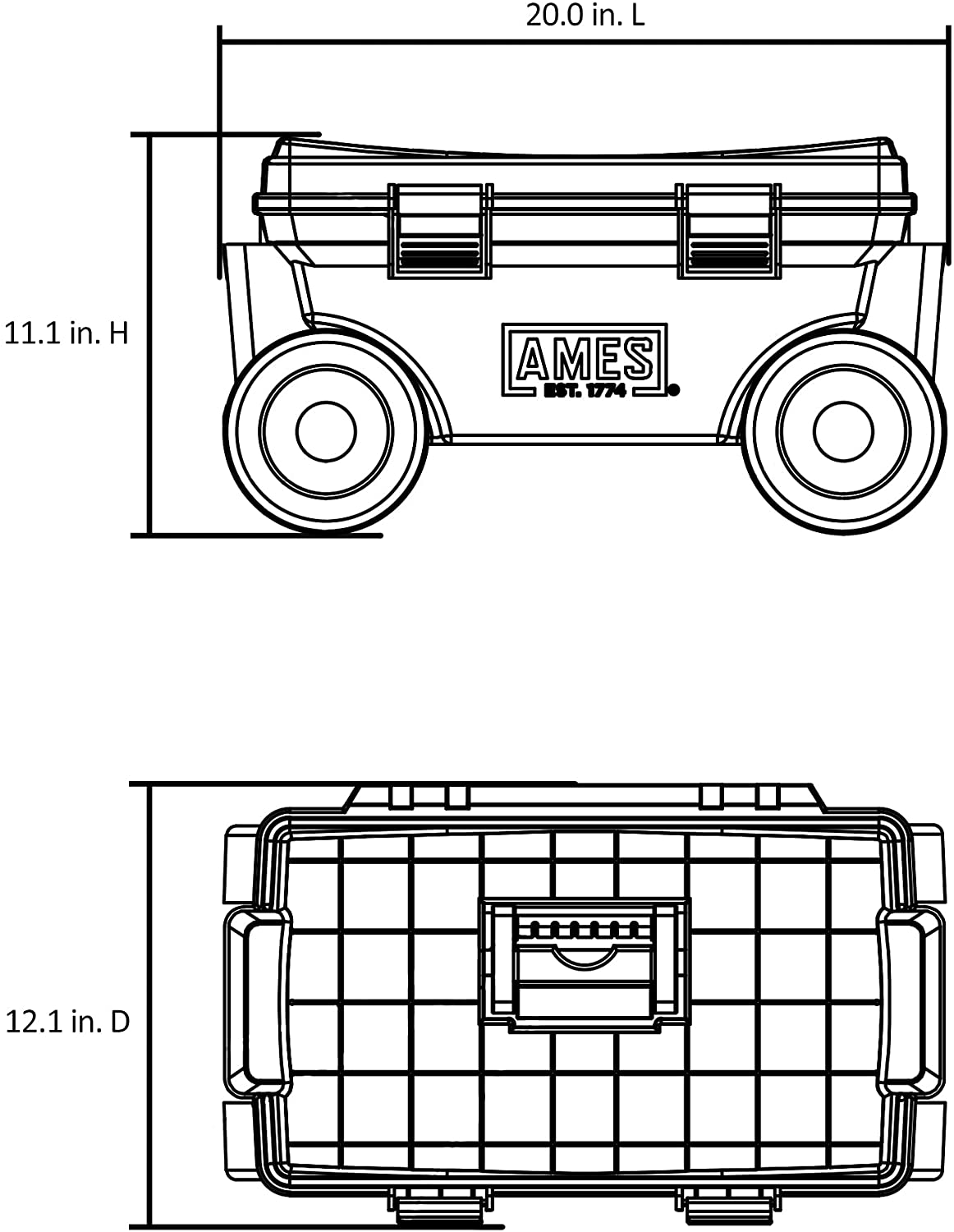 Rolling Lawn & Garden Storage Cart