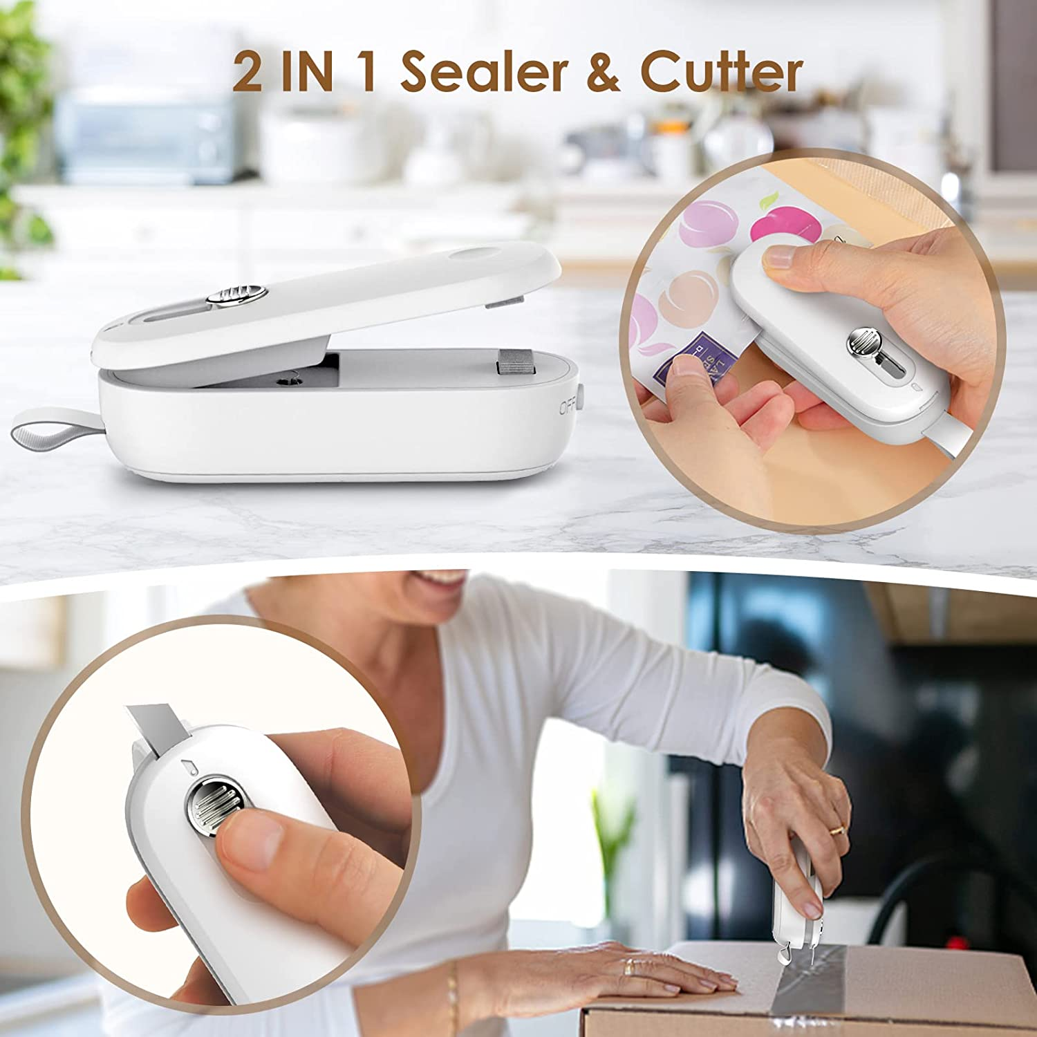 Portable Handheld Vacuum Bag Resealer