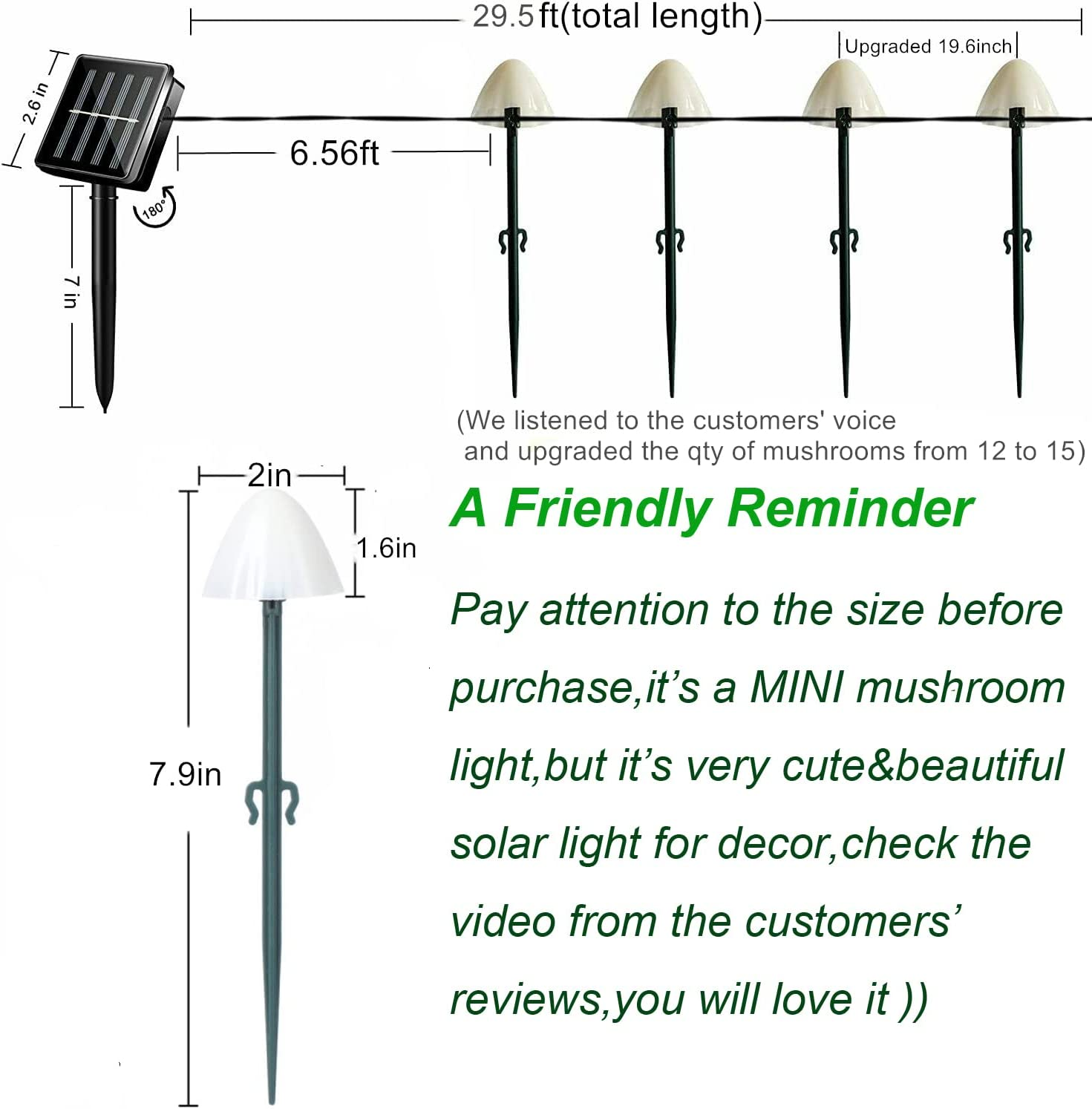 Mini Mushroom Solar Pathway Lights