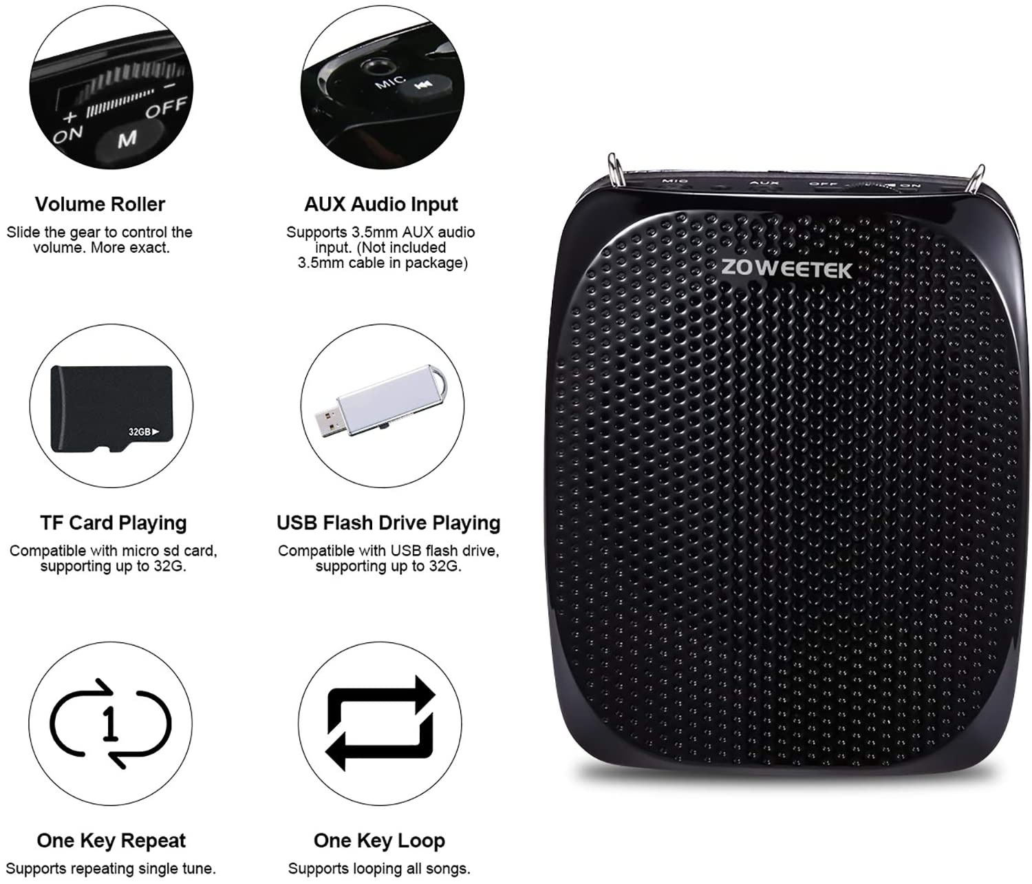 Portable Rechargeable Mini Voice Amplifier