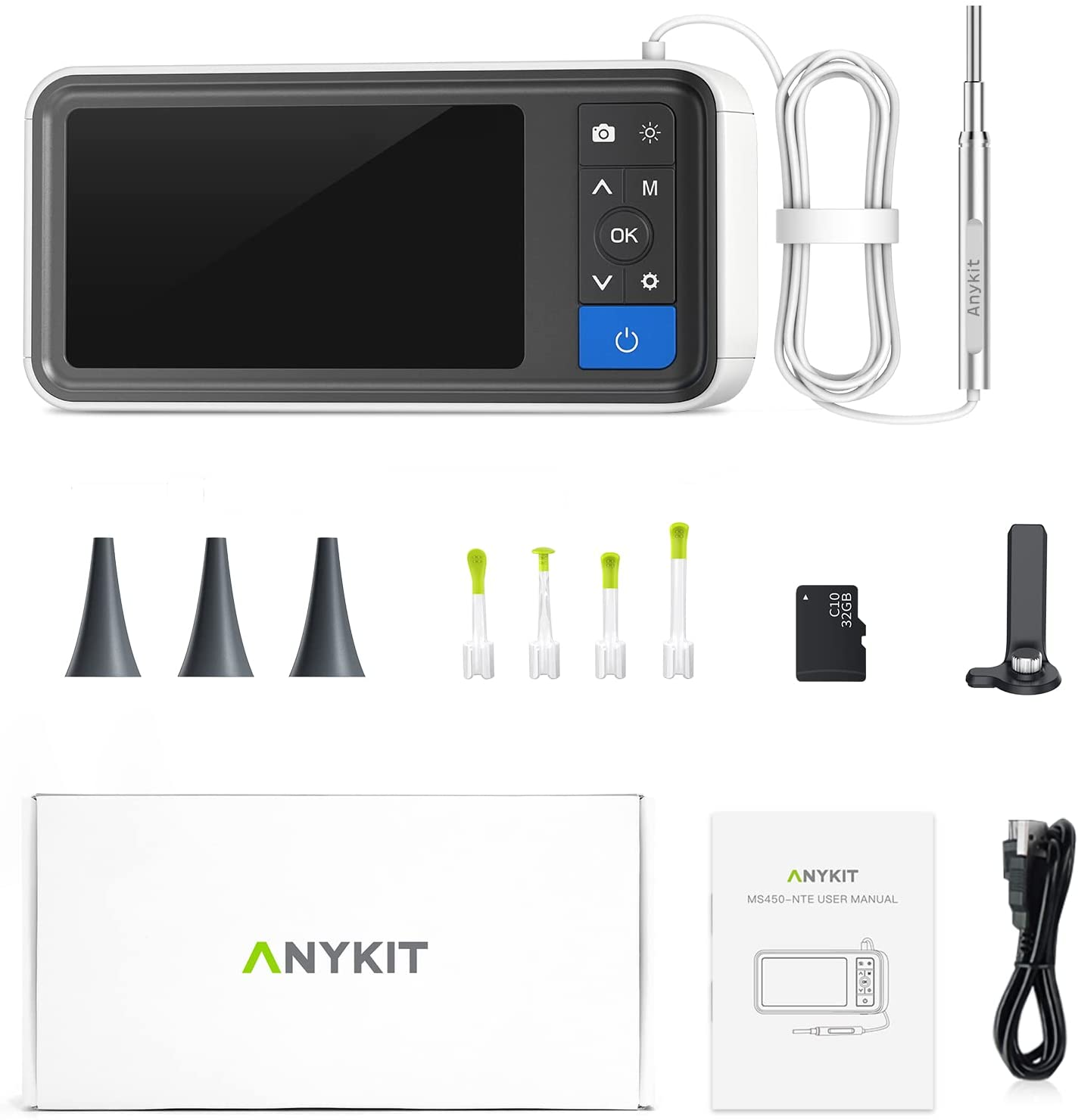 Digital Otoscope with 4.5 Inches Screen
