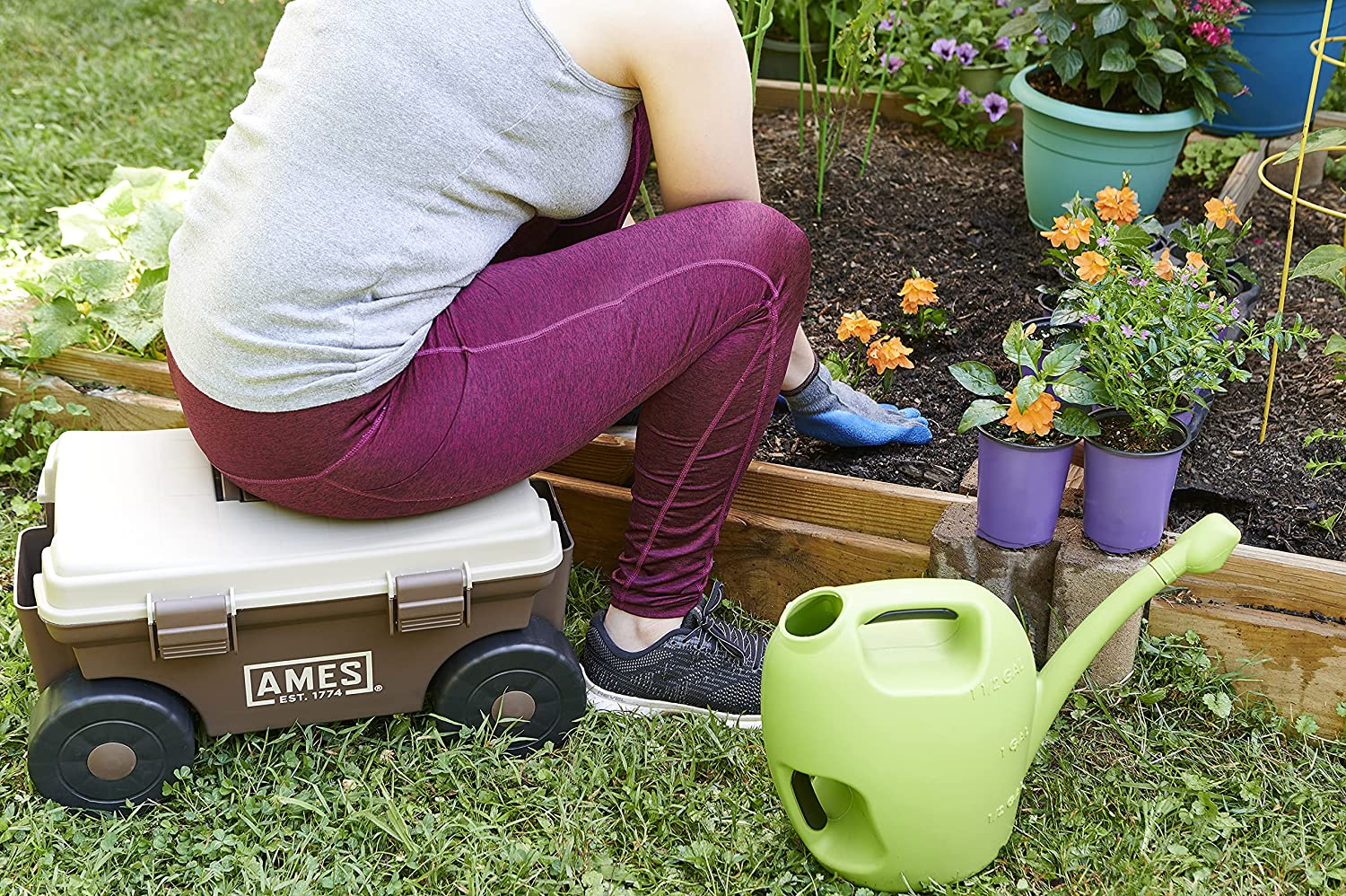 Rolling Lawn & Garden Storage Cart