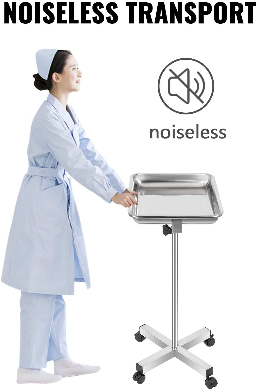 Adjustable Stainless Steel Mayo Tray Stand