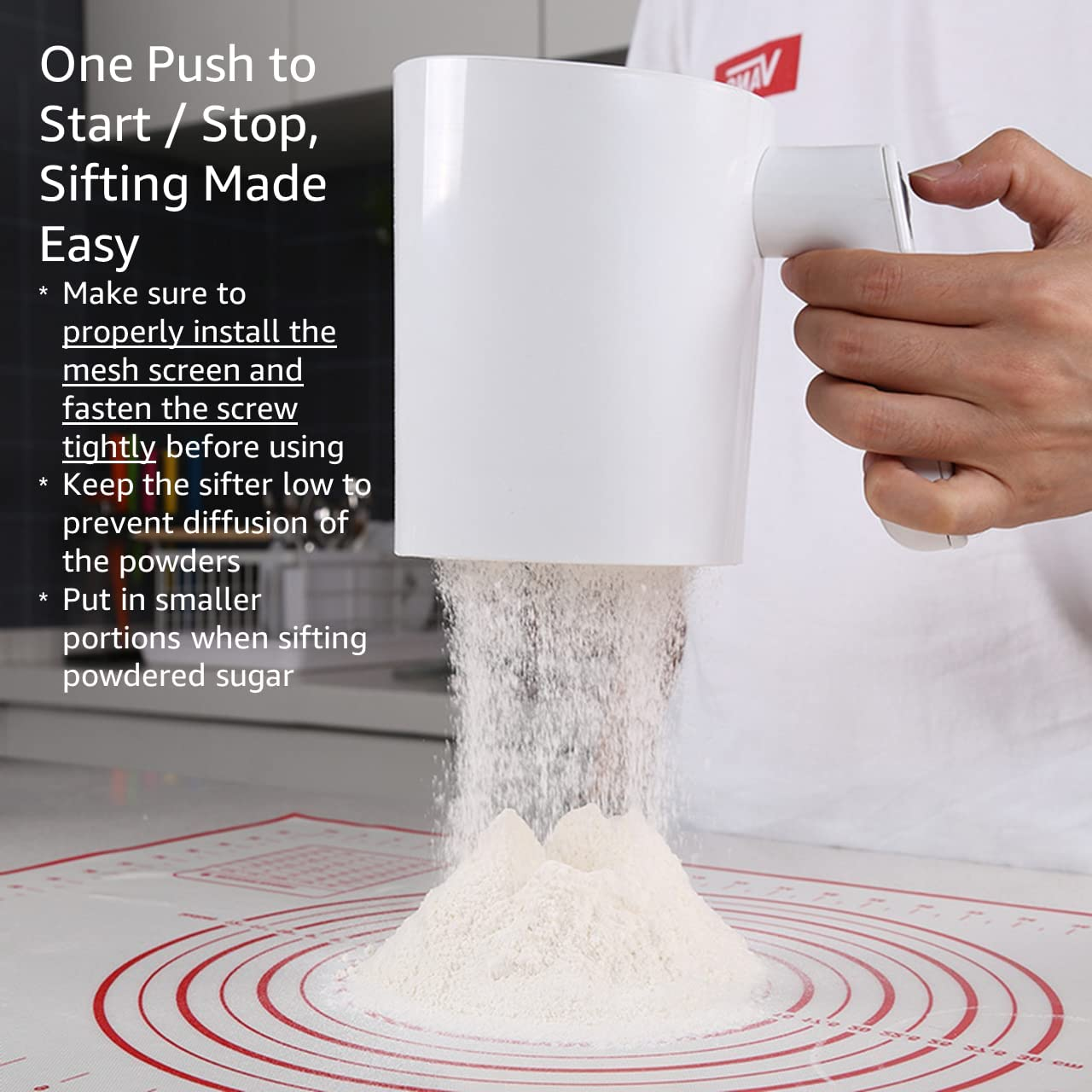 Battery Operated Electric Flour Sifter