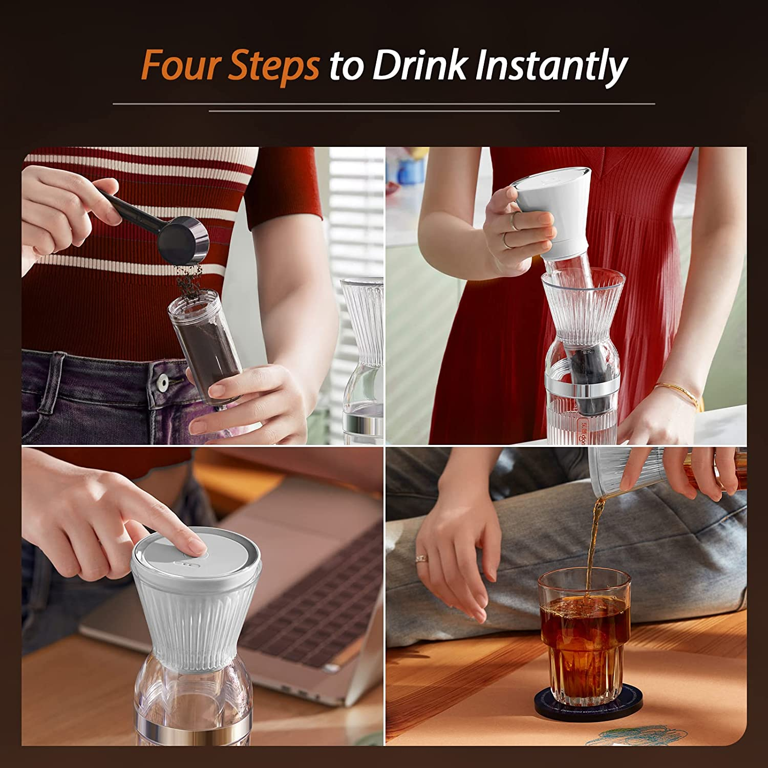 Cordless Electric Cold Brew Coffee Maker