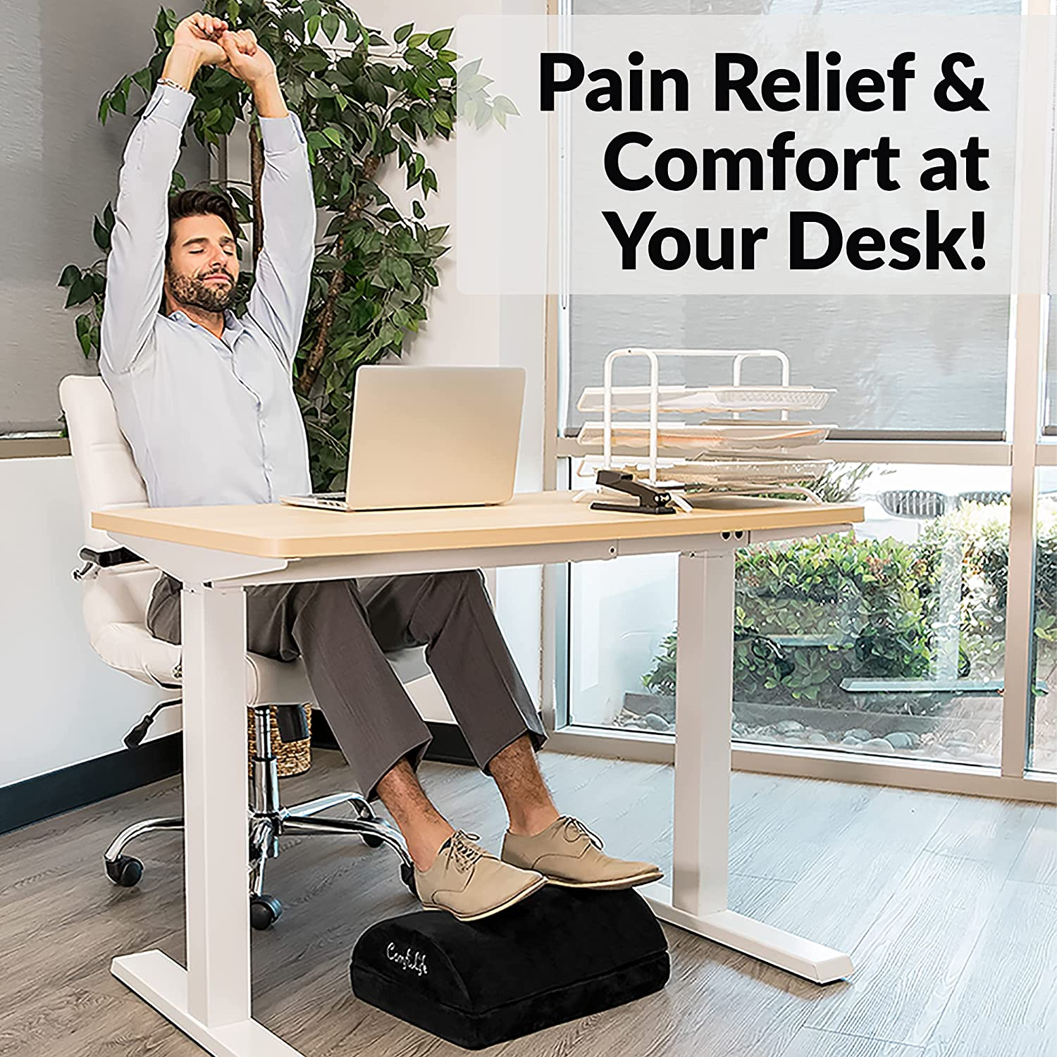 Adjustable Memory Foam Foot Rest