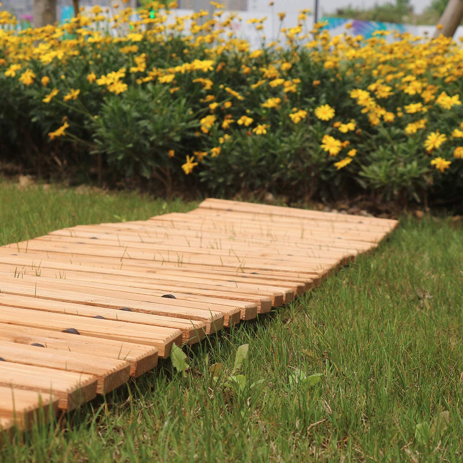 Wooden Garden Pathway Weather-Resistant
