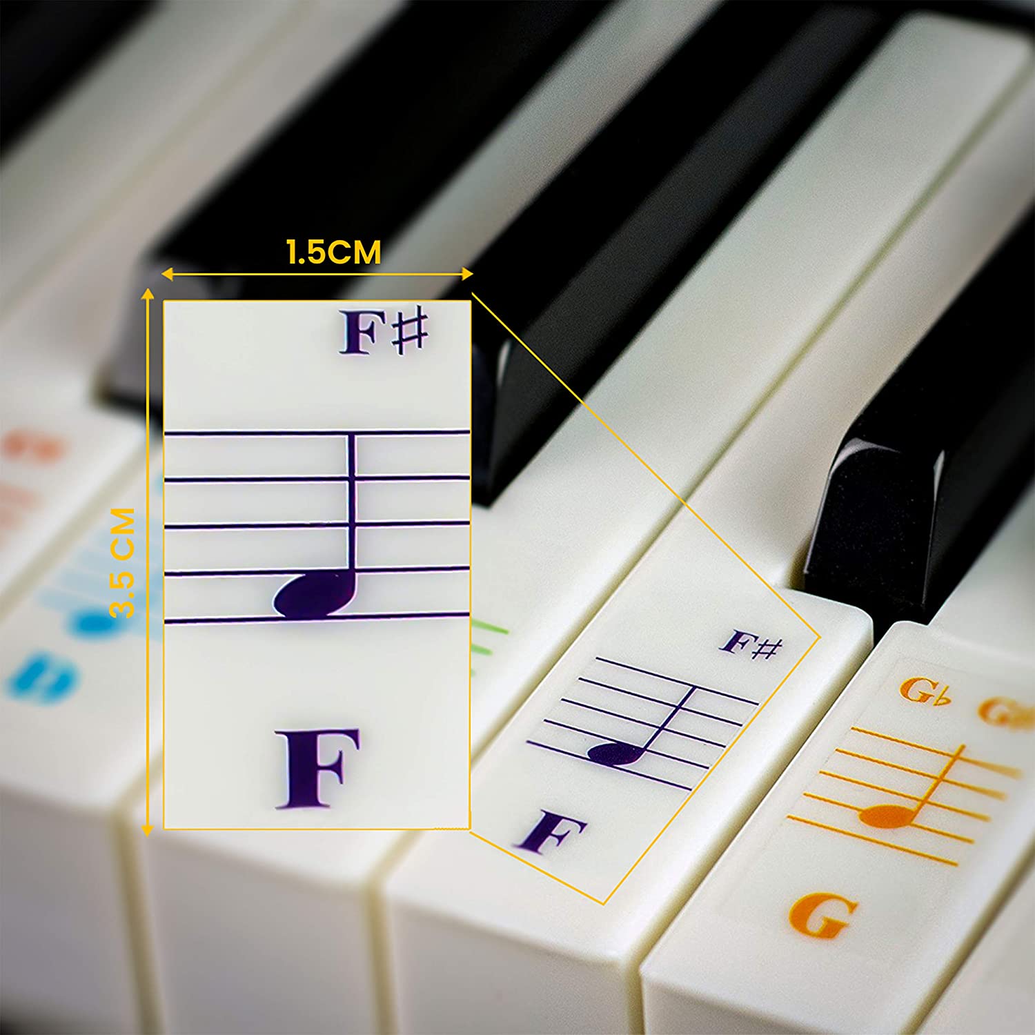 Color Piano Stickers