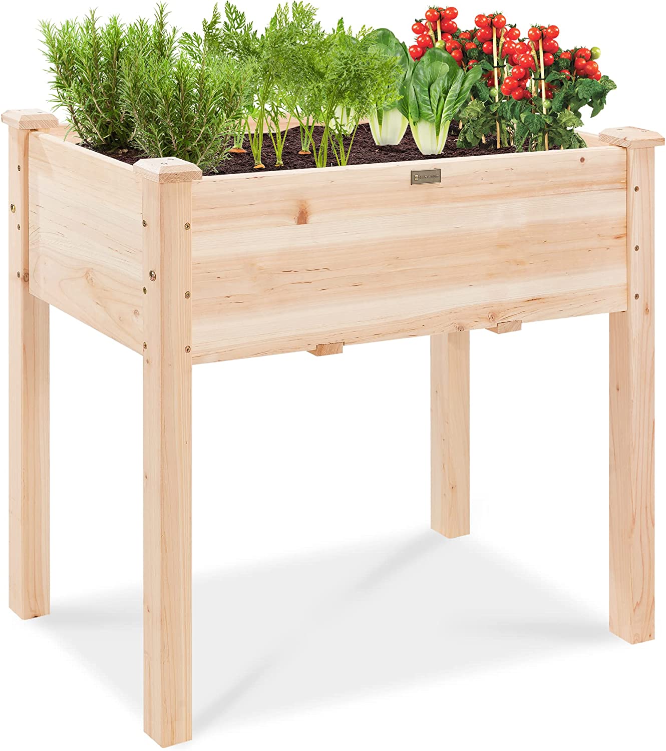 Elevated Wood Planter Box Stand