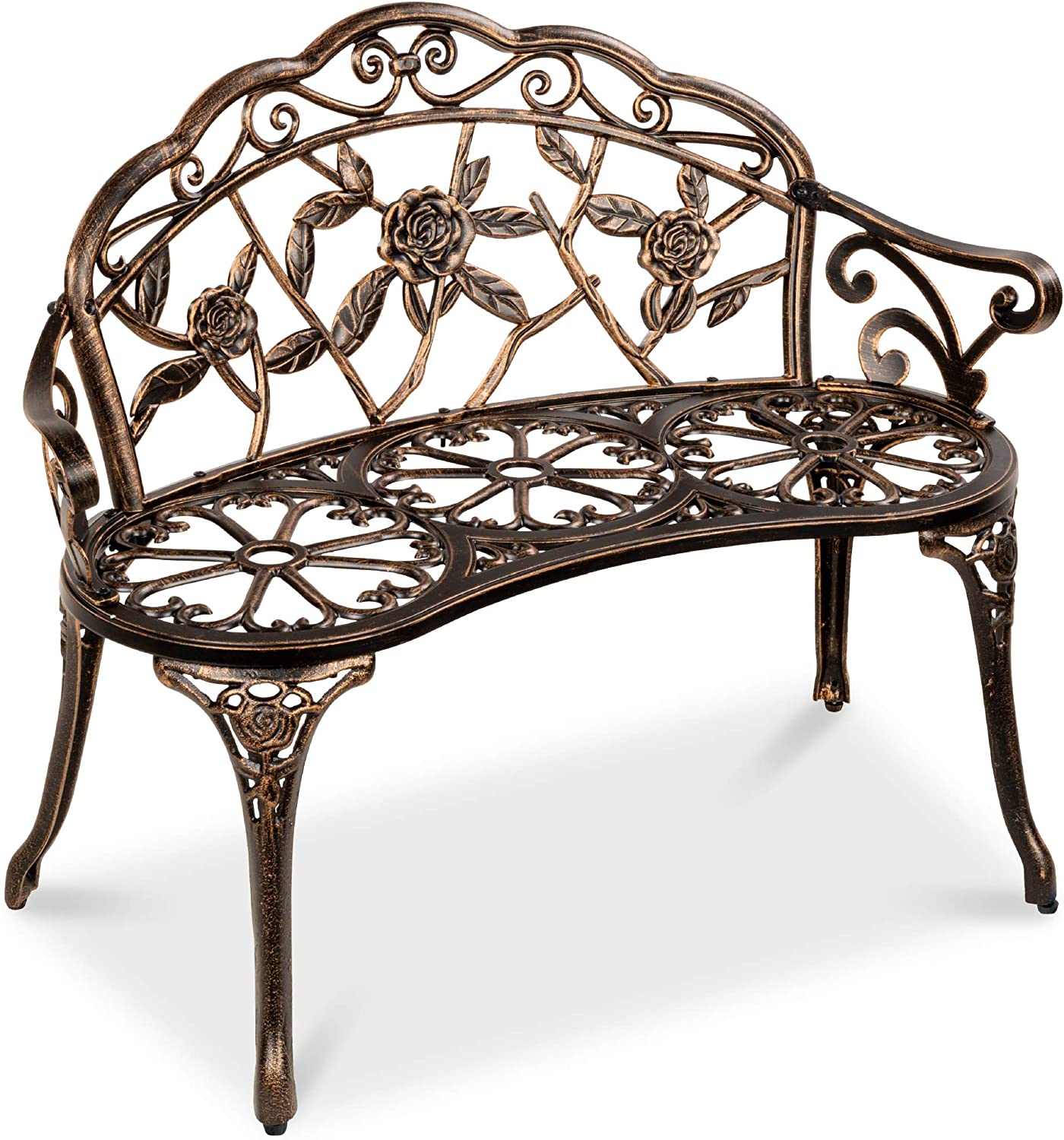Steel Garden Bench Loveseat