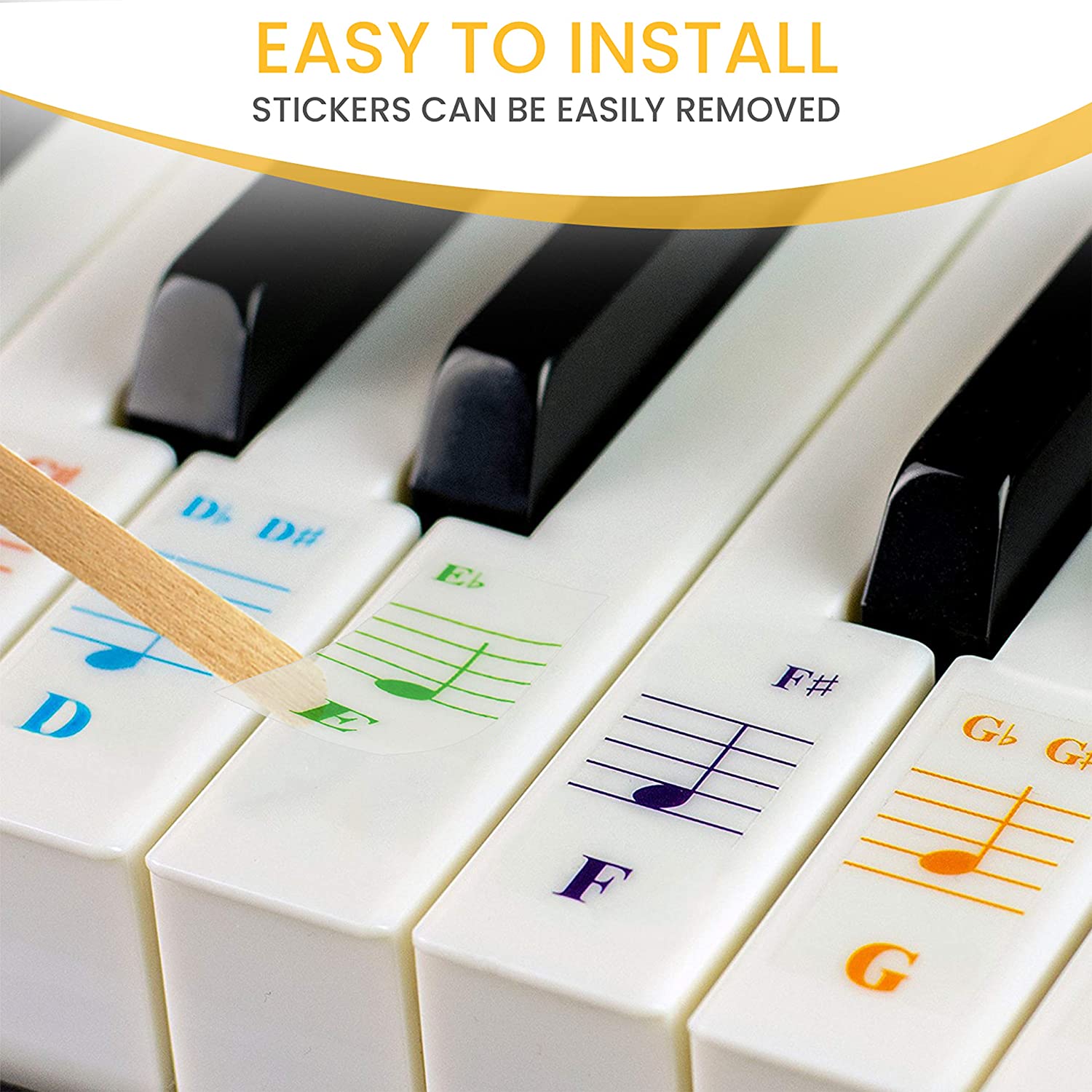 Color Piano Stickers