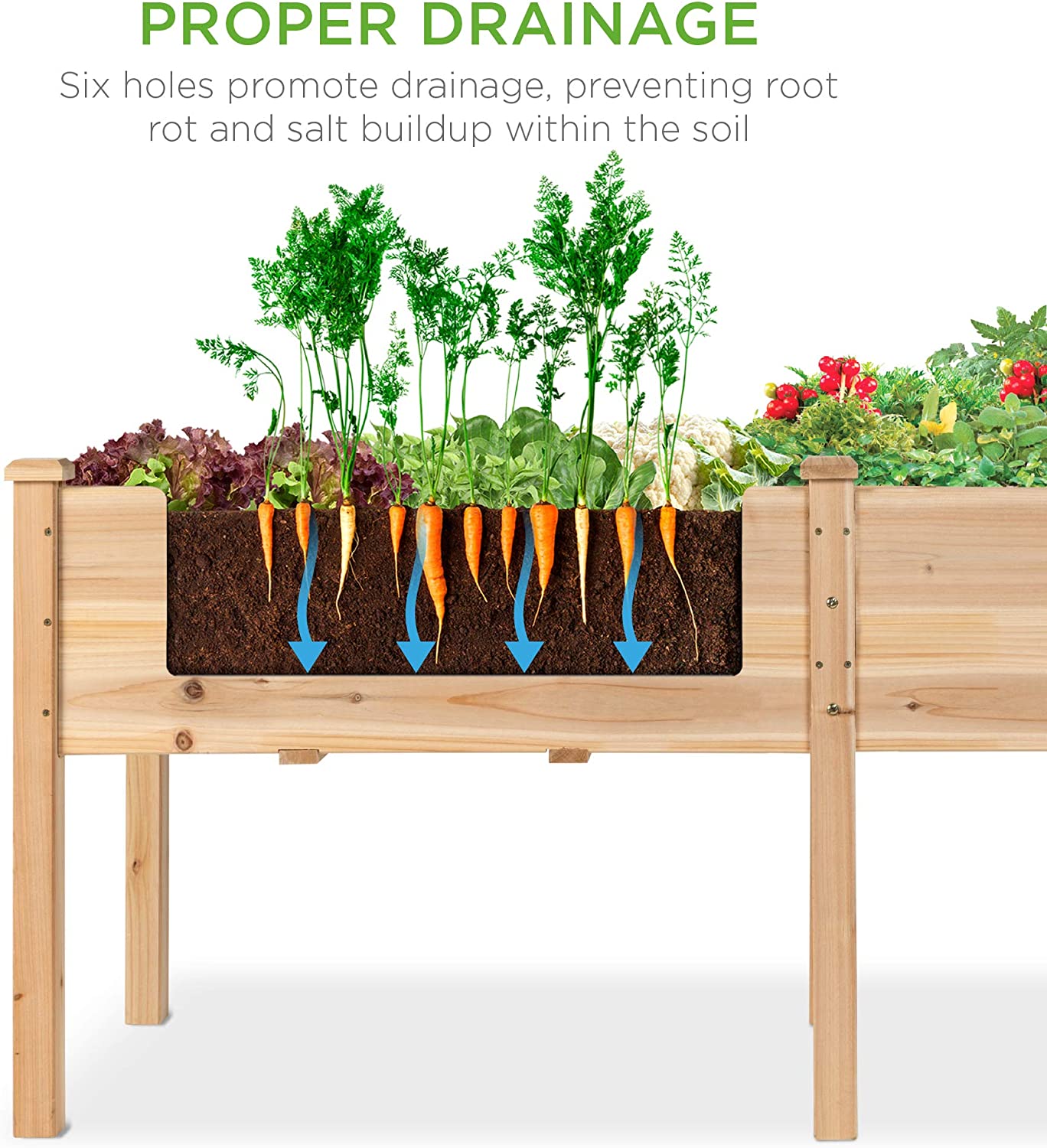Elevated Wood Planter Box Stand