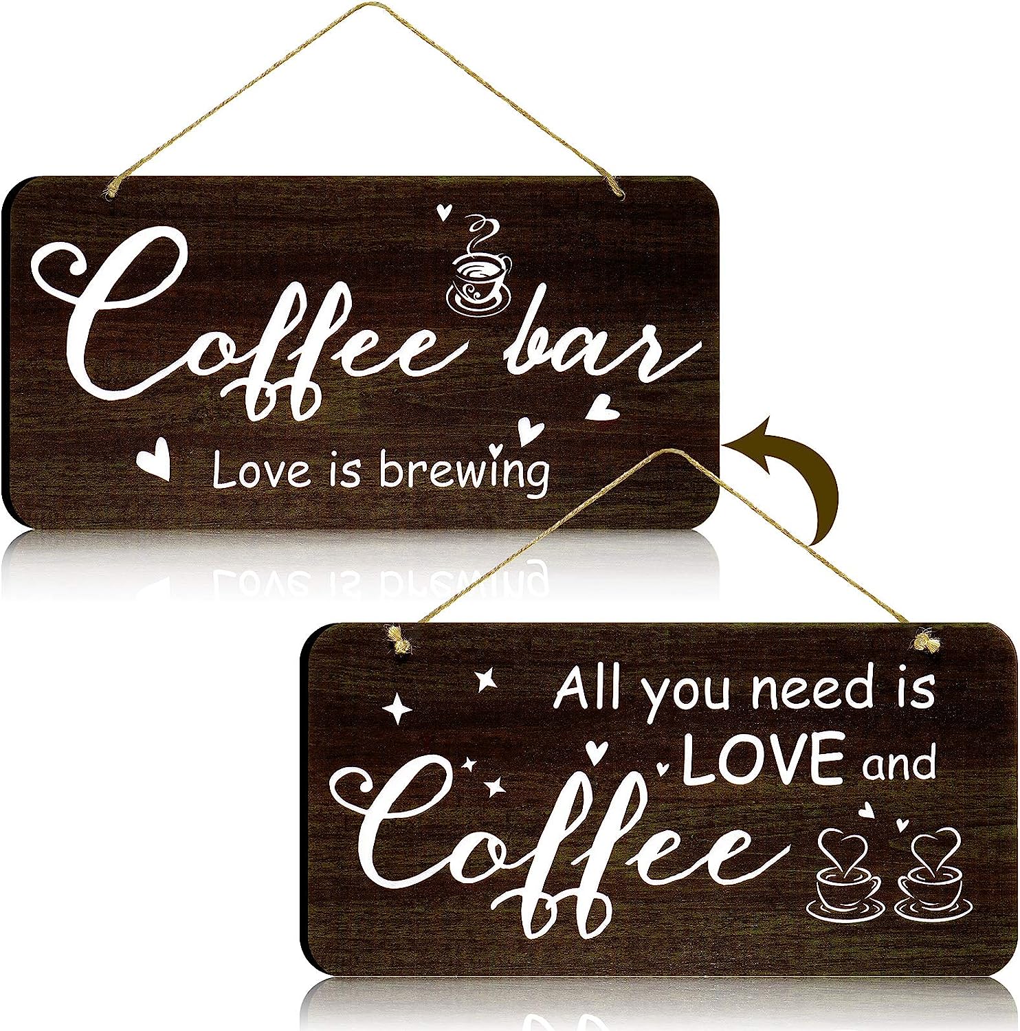 Rustic Wood Coffee Sign