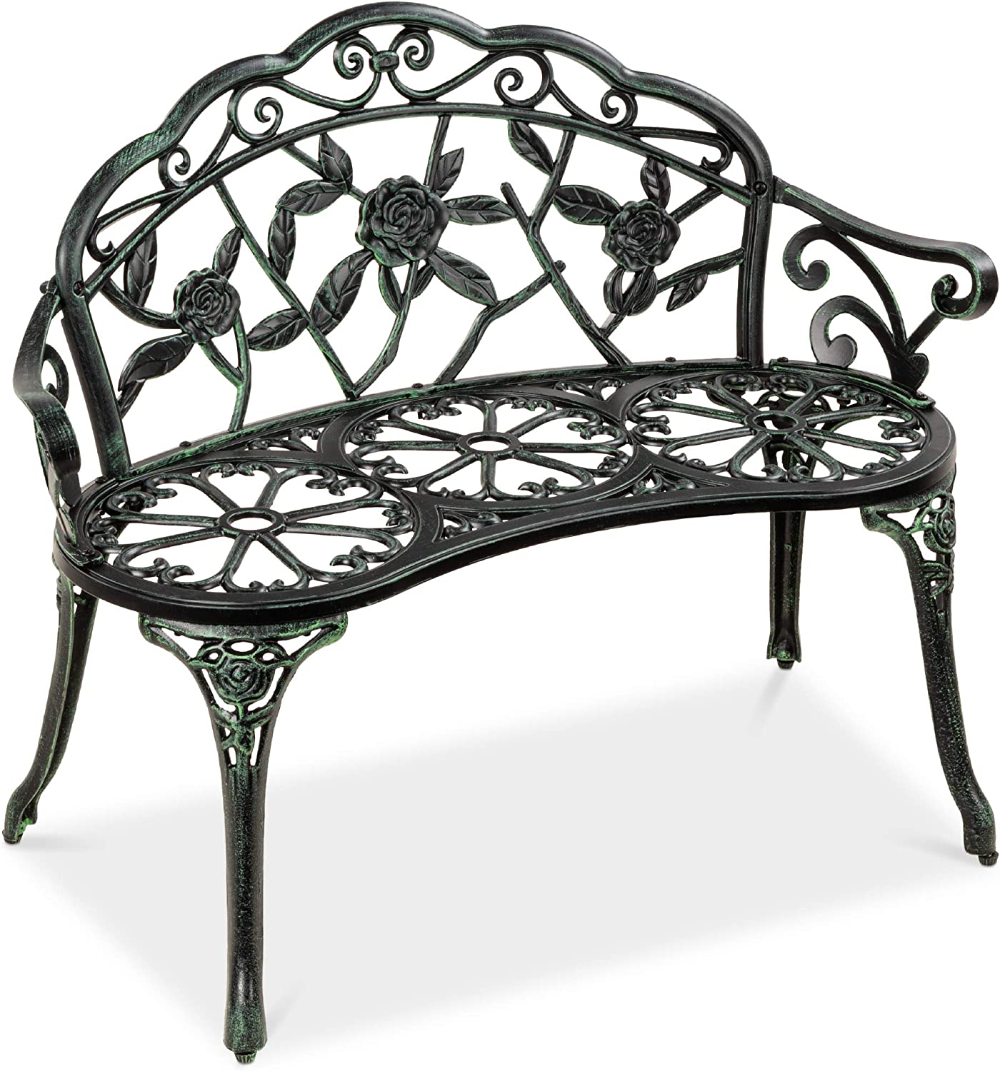 Steel Garden Bench Loveseat