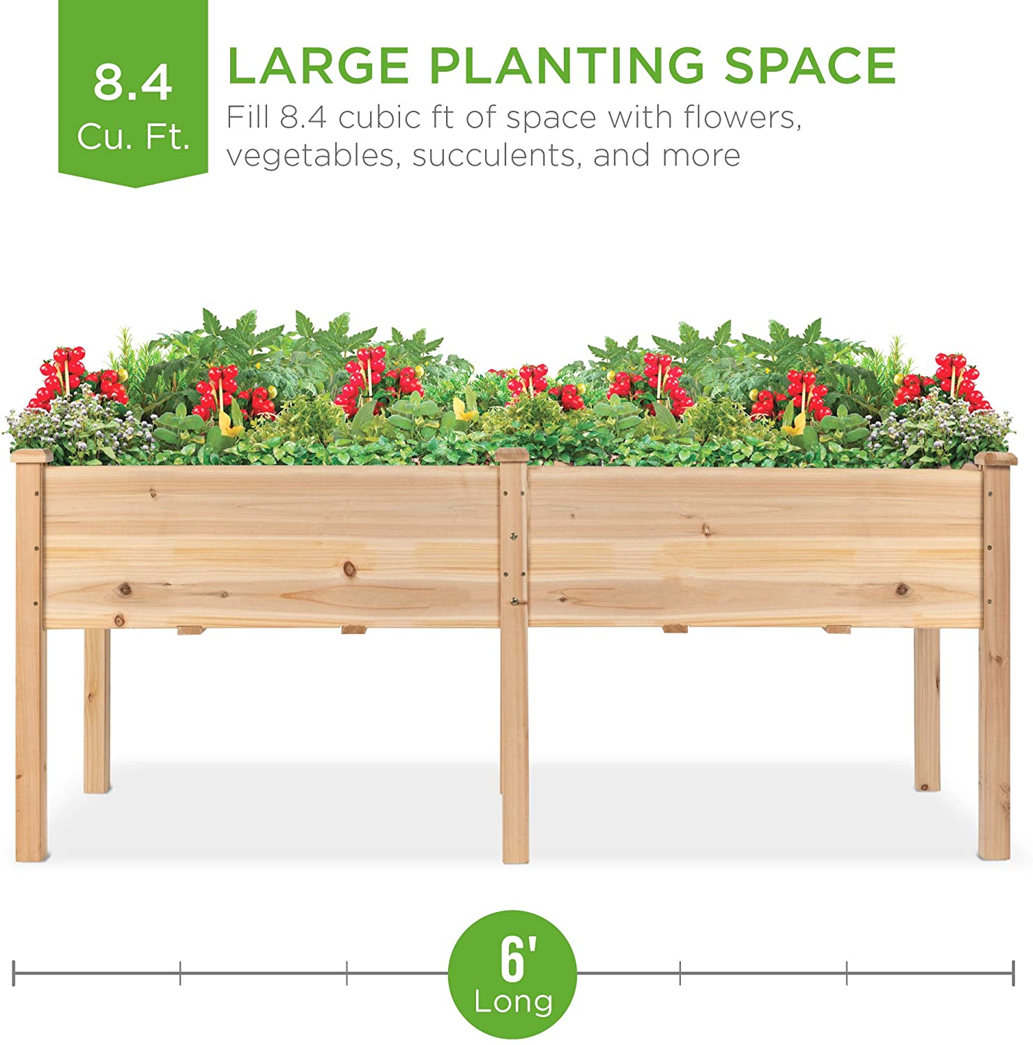 Elevated Wood Planter Box Stand