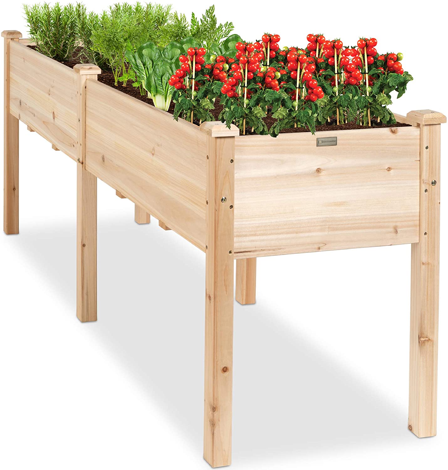 Elevated Wood Planter Box Stand