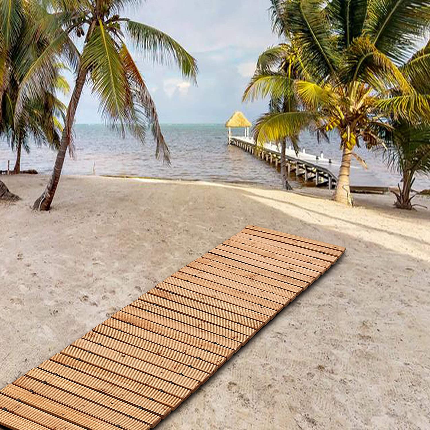 Wooden Garden Pathway Weather-Resistant