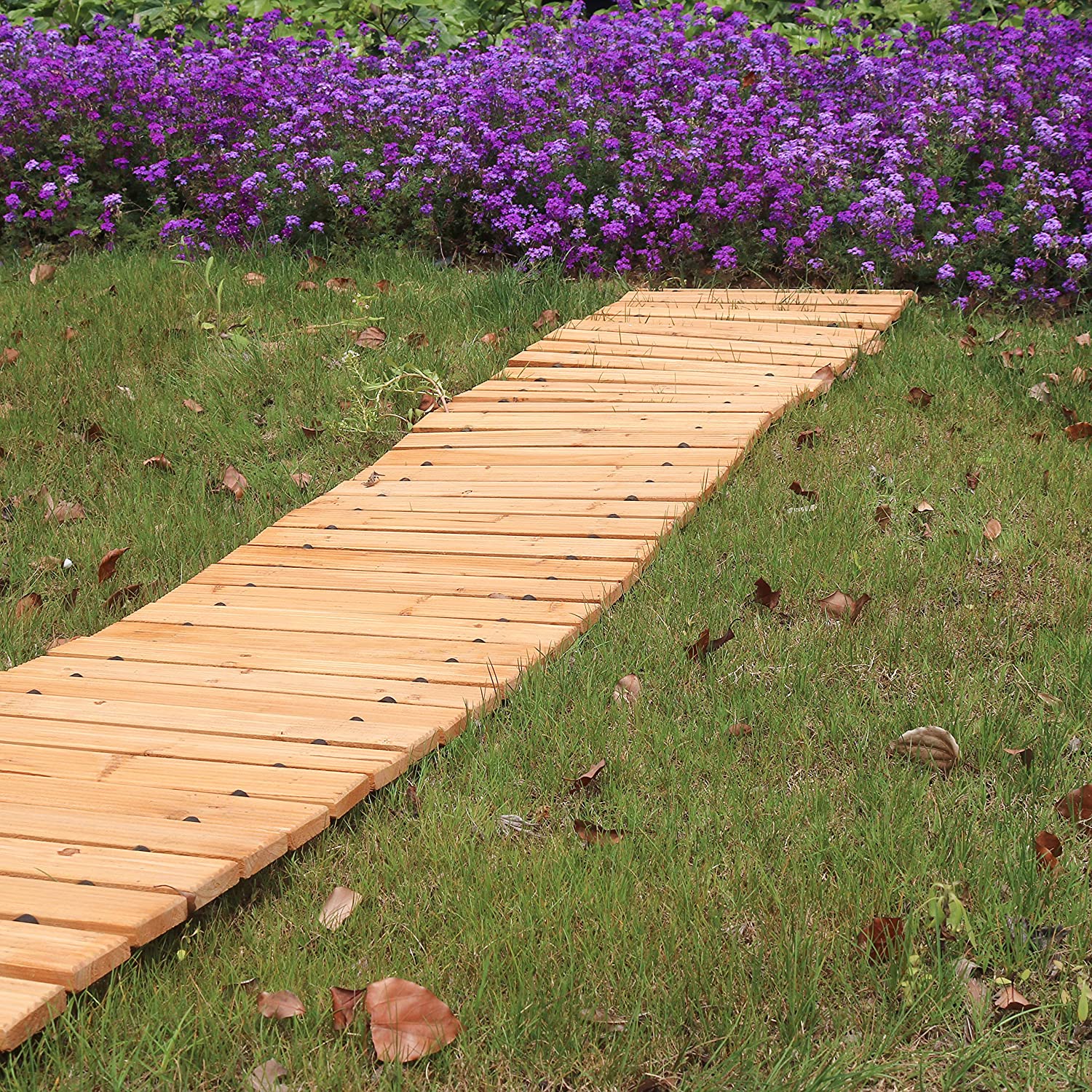 Wooden Garden Pathway Weather-Resistant